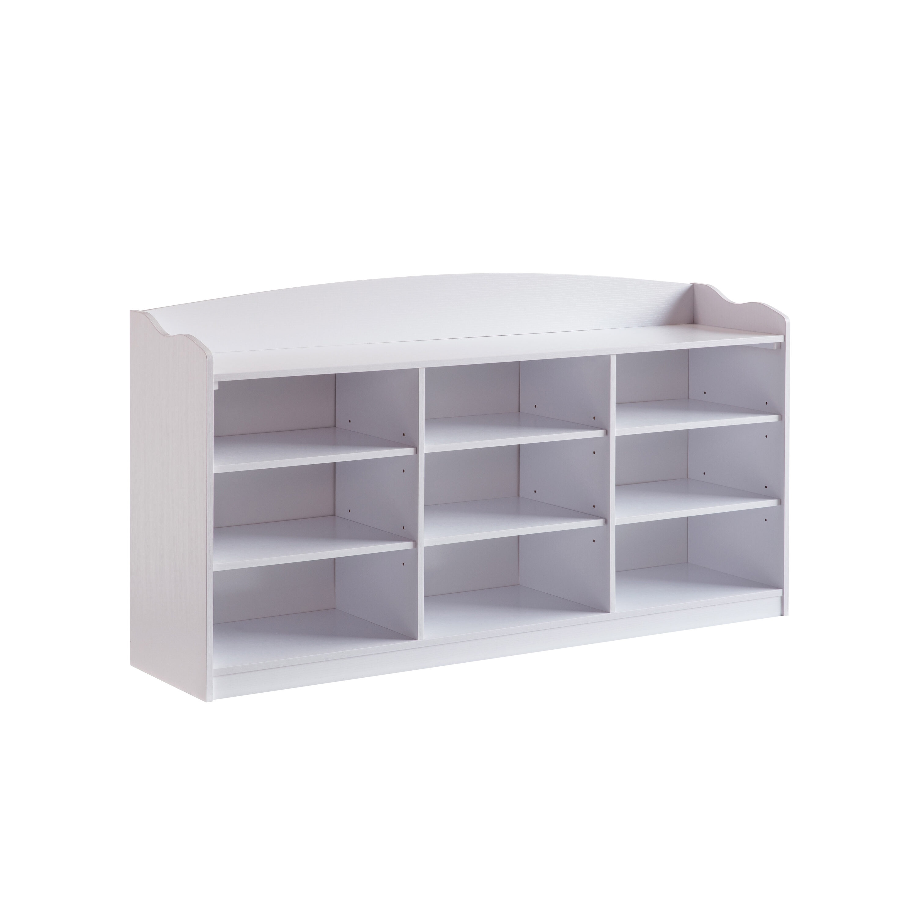 Flynama L-131298 Modern White Storage Bench 48.25-in x 12-in x 26-in