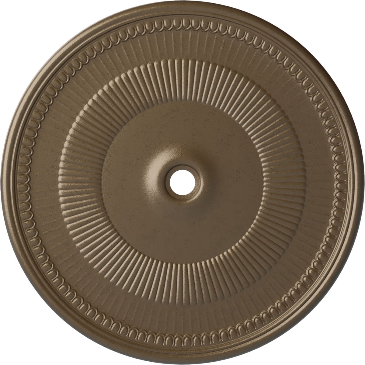 Ekena Millwork CM51NEWSS Nevio 51.125-in W x 51.125-in L Painted Warm Silver Polyurethane Whole Ceiling Medallion