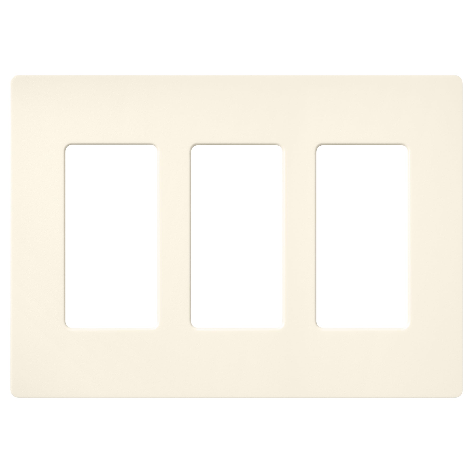 Lutron Claro 3-Gang Standard Size Biscuit Plastic Indoor Screwless ...