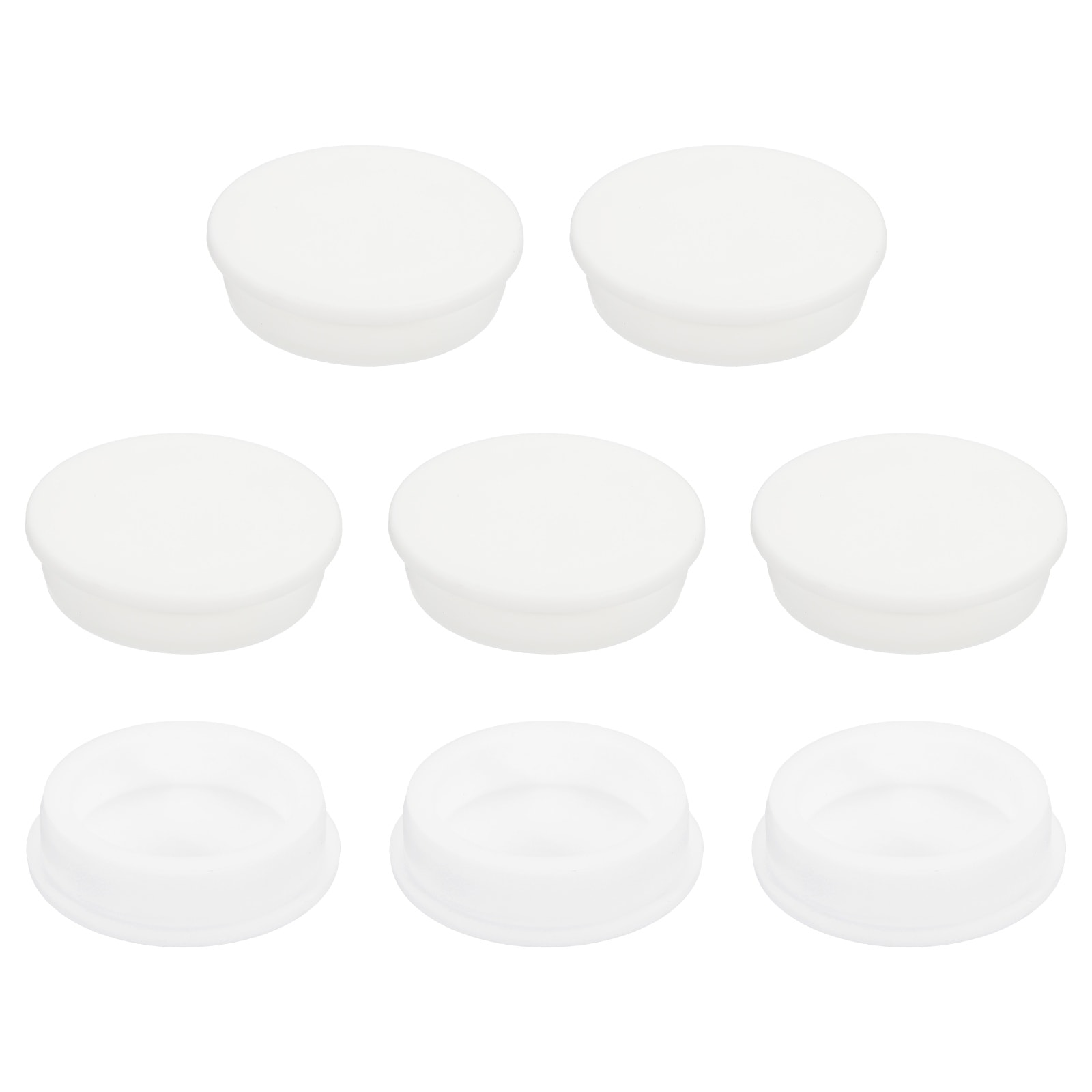 Unique Bargains 8pcs Silicone Hole Plug 56.3mm White High Temp T Type Rubber Stoppers for 55-56mm Hole Waterproof Button Hole End Covers for Powder Coating Sealing Plugs Pipe Holes #S26032300UX5099