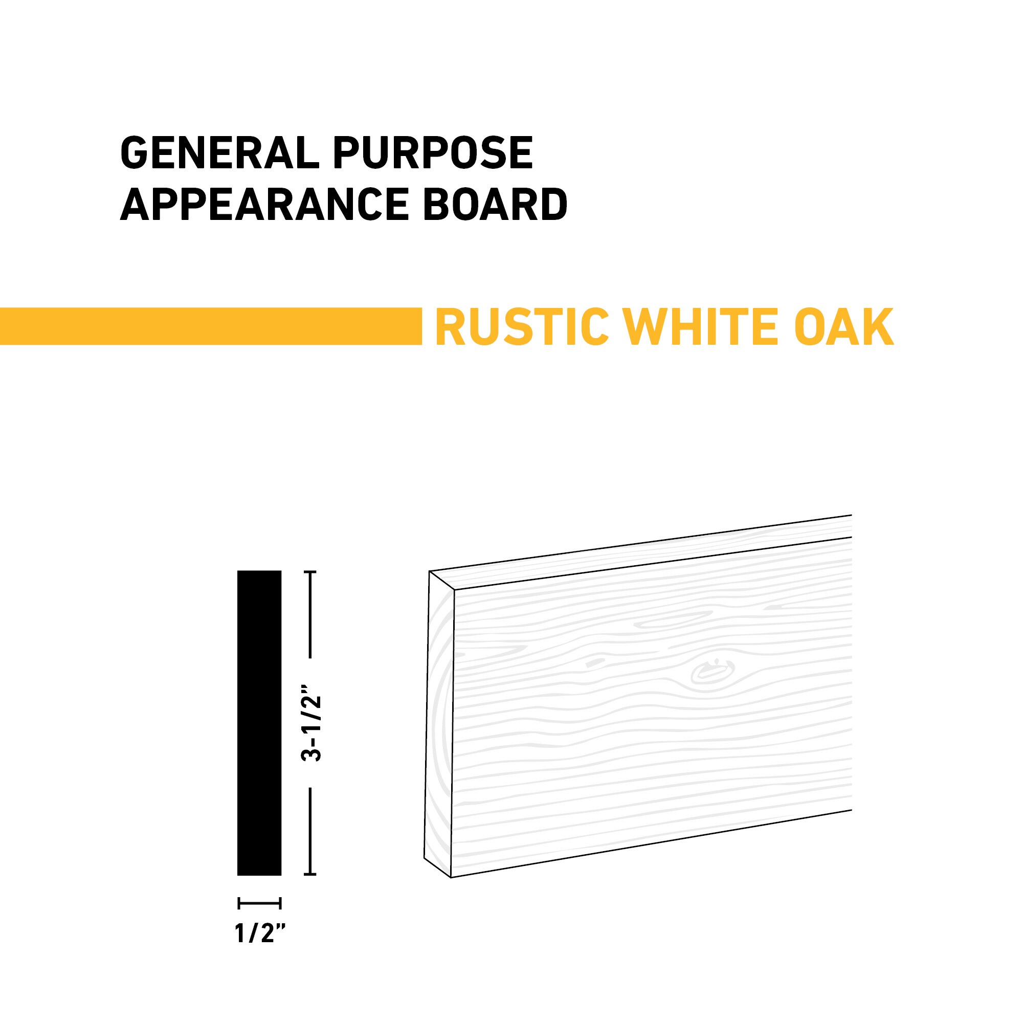 Ornamental Mouldings BRDRUS 1-2X4X4WOAK Appearance-Boards - View #2