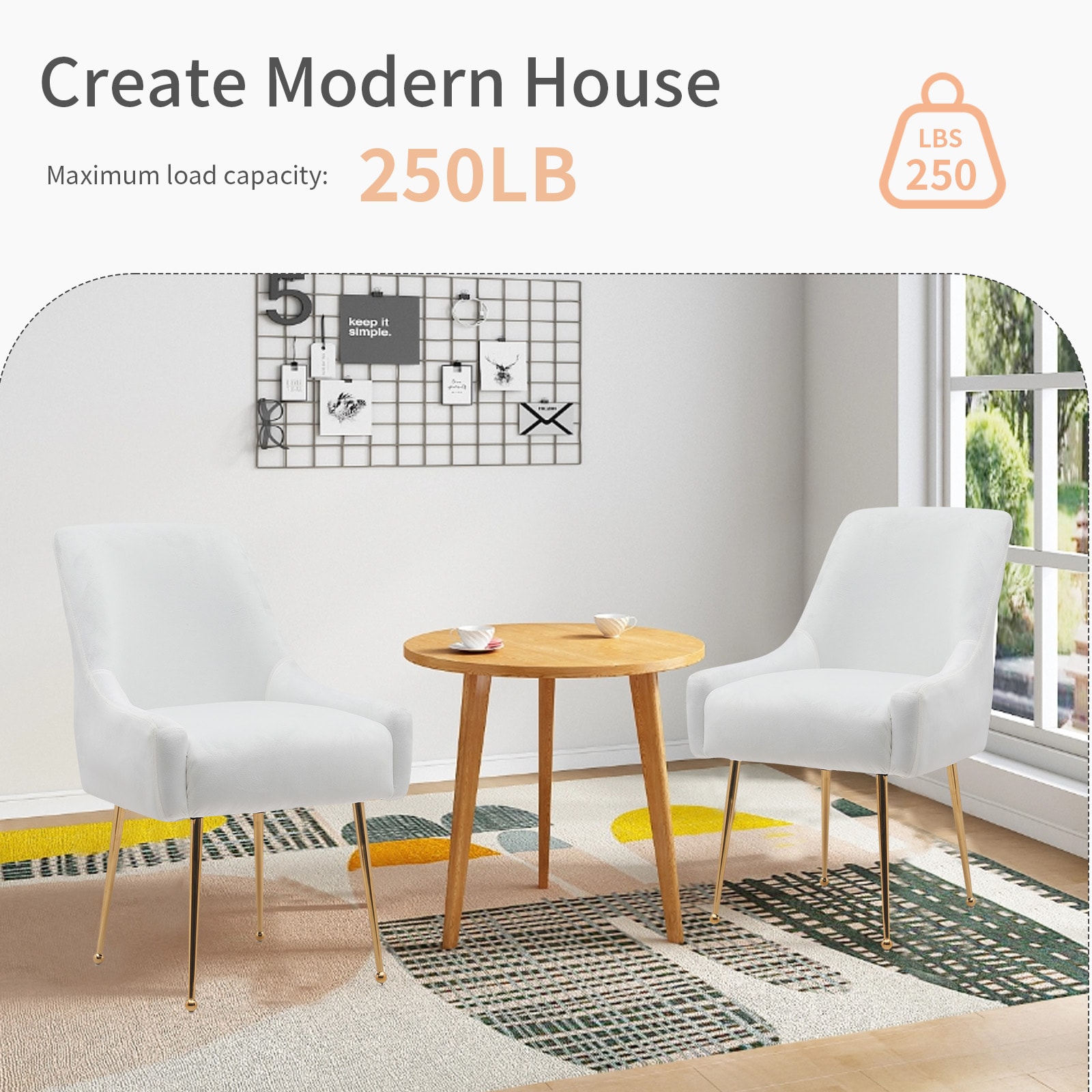 BWE A-9CHAIR-07-BEG Dining-Chairs - View #2