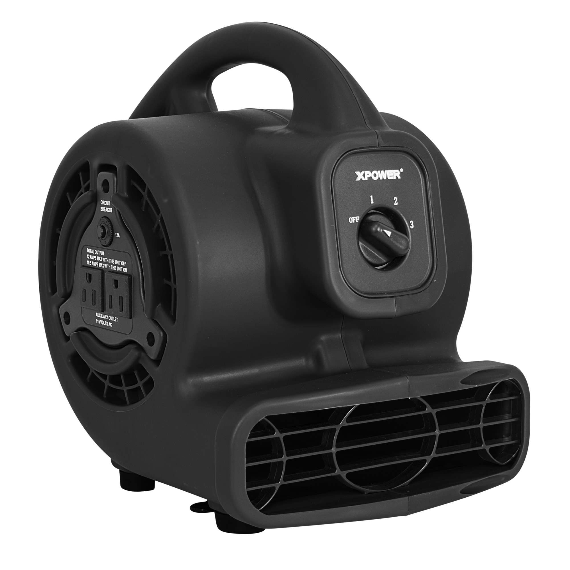 XPOWER P-80A-BLACK 9-Inches 115 -Volt 3 -Speed Indoor Black Floor Fan