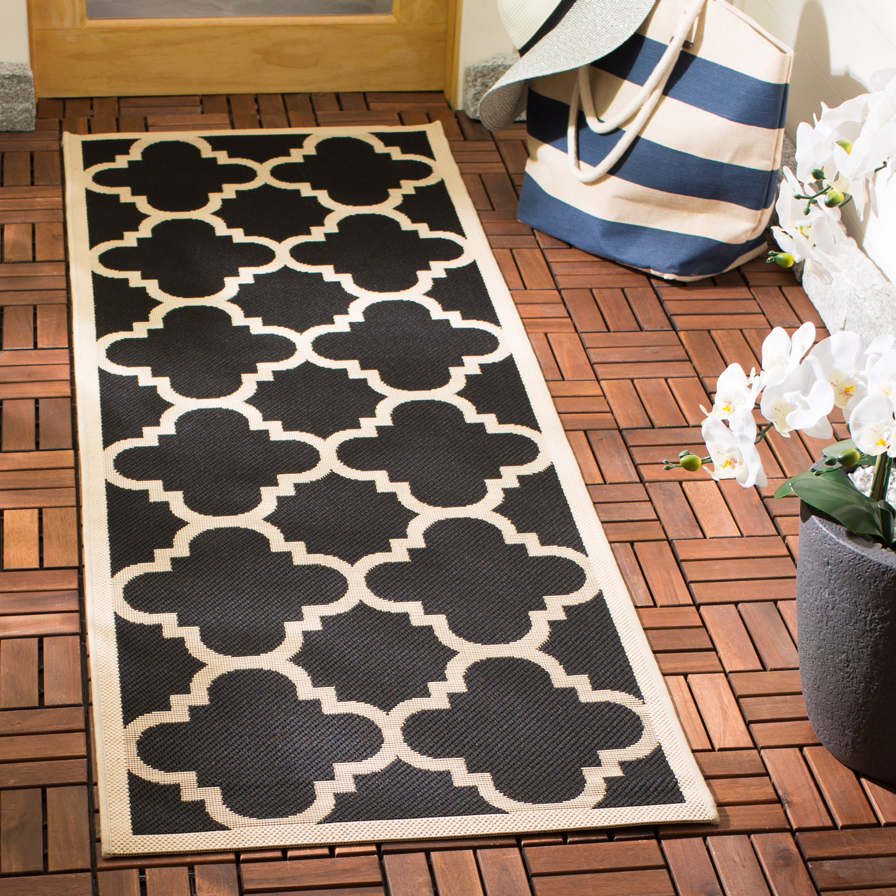 Greige Indoor Outdoor Rugs Large Grey Flatweave Garden Mat Waterproof Runner  Rug