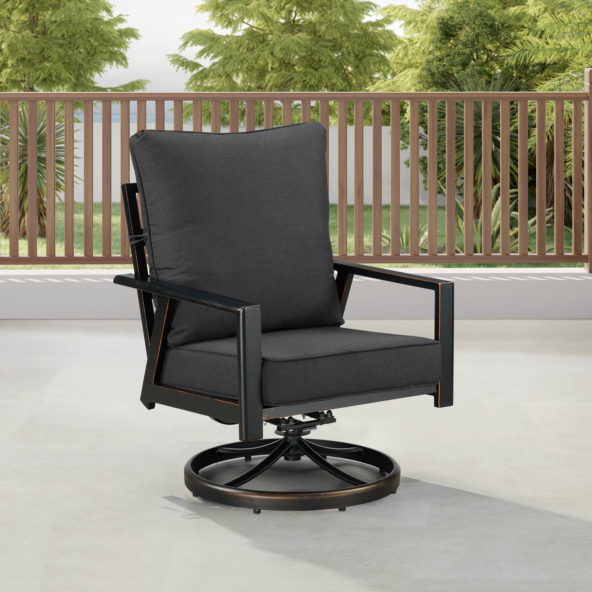 Oakland Living LX-4C-MAT-BKCU-IB-AC Patio-Conversation-Sets - View #5