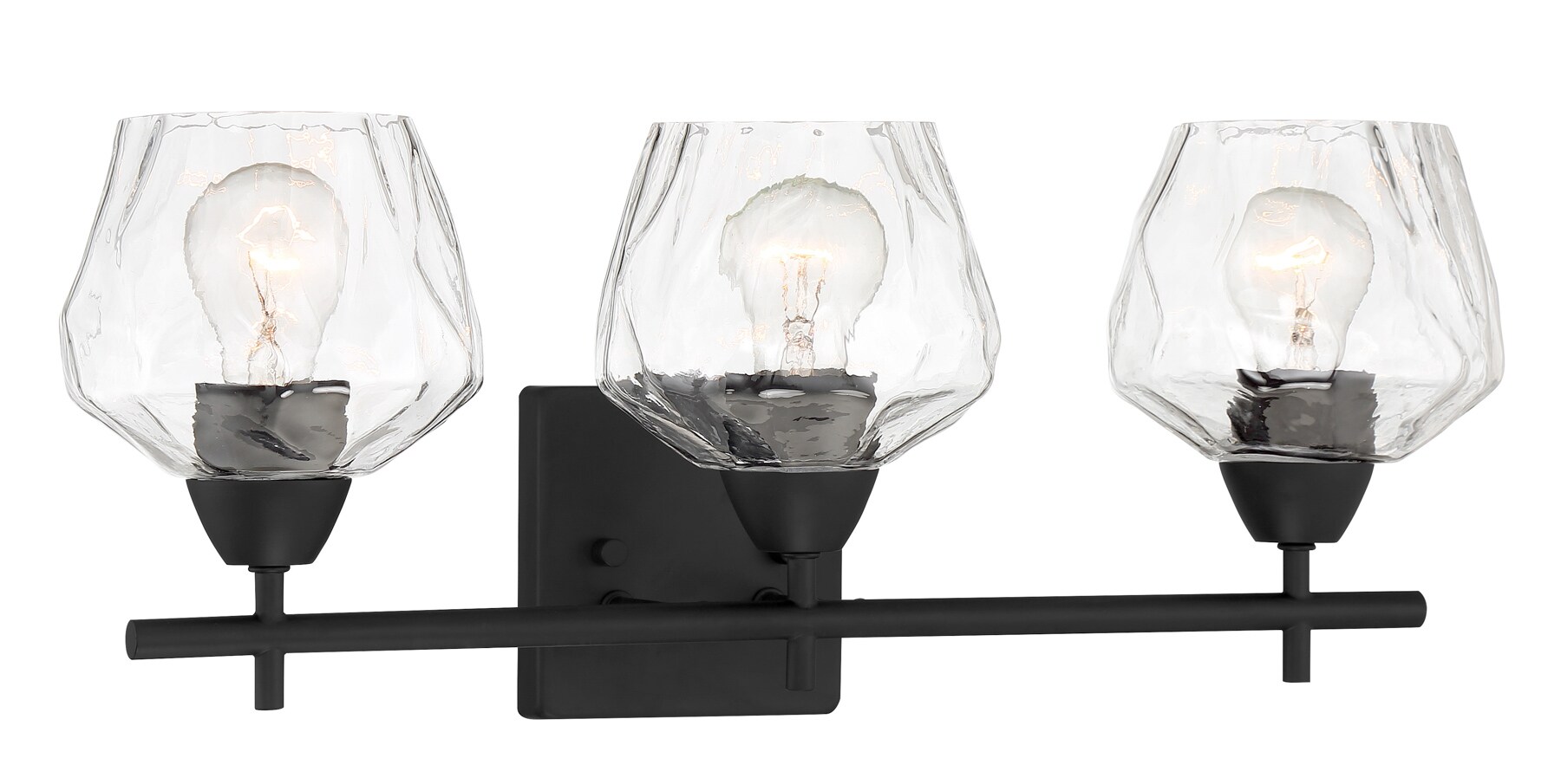 Minka Lavery 3173-66A Camrin 20.75-in 3 -Light Matte Black Transitional Vanity light bar