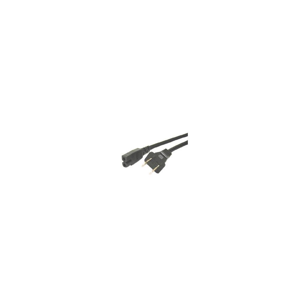 C2G CTG2494 Cables to Go 27399 6ft POLARIZED 2-SLOT POWER CORD (IEC320 C7 to NEMA 1-15P)