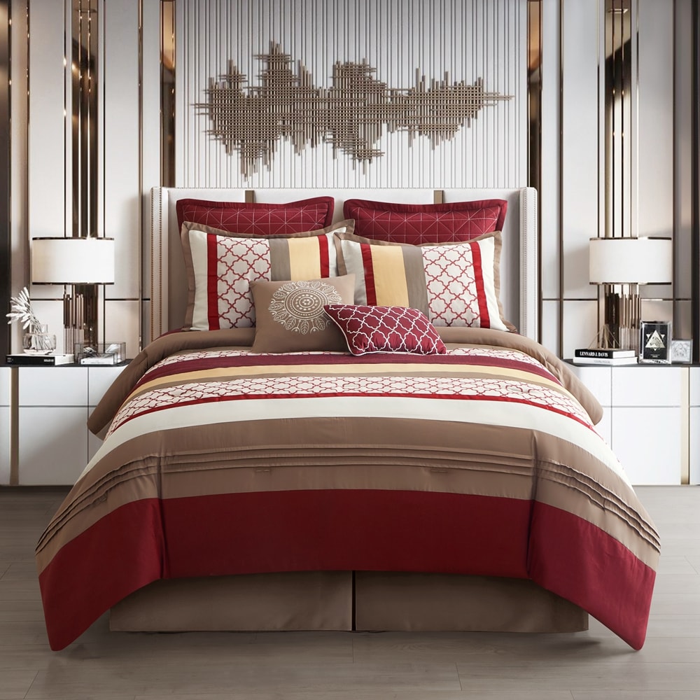 Grand Avenue 8-Piece Multi Queen Comforter Set in the Bedding Sets