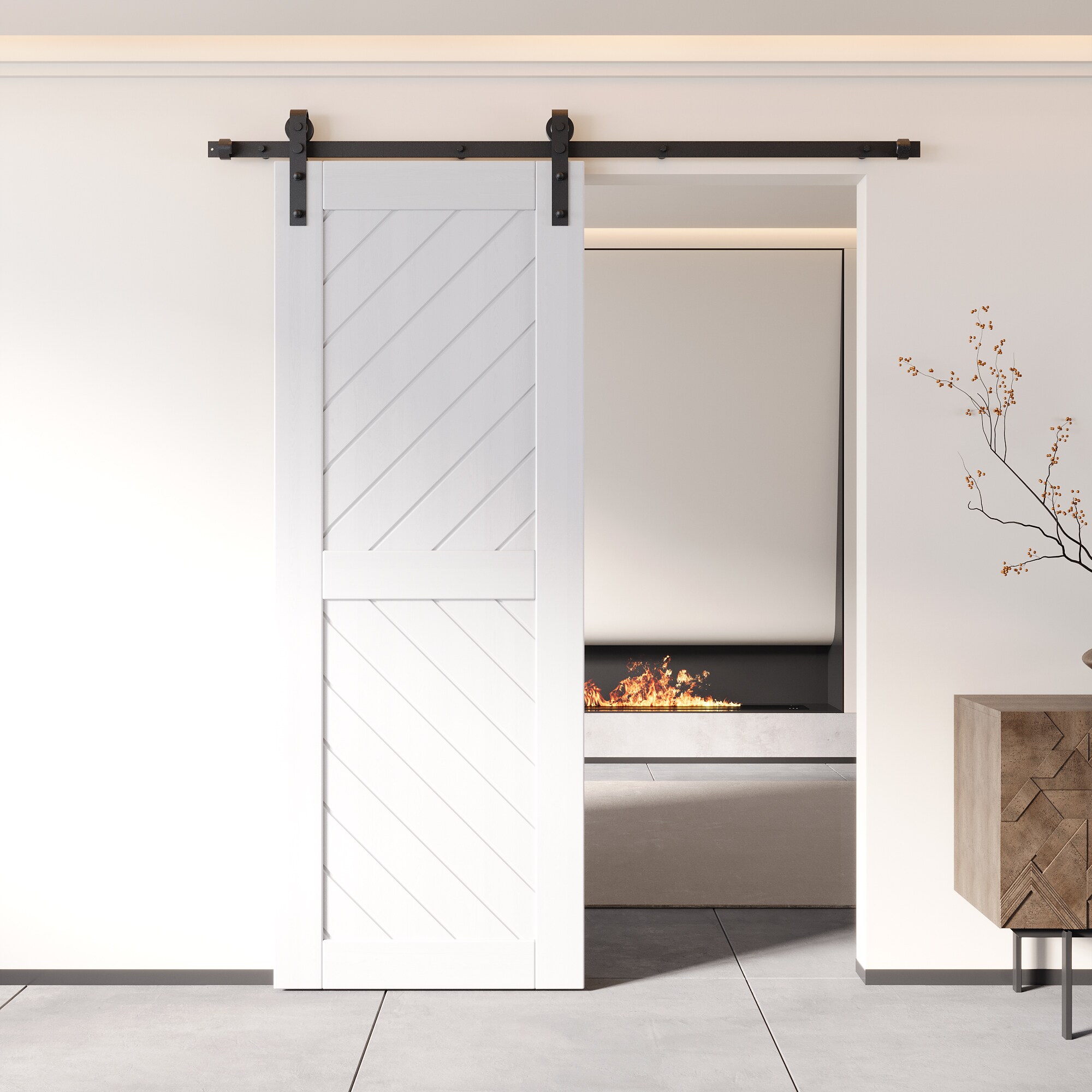 HOMACER XT3-2680-WH Barn-Doors - View #8