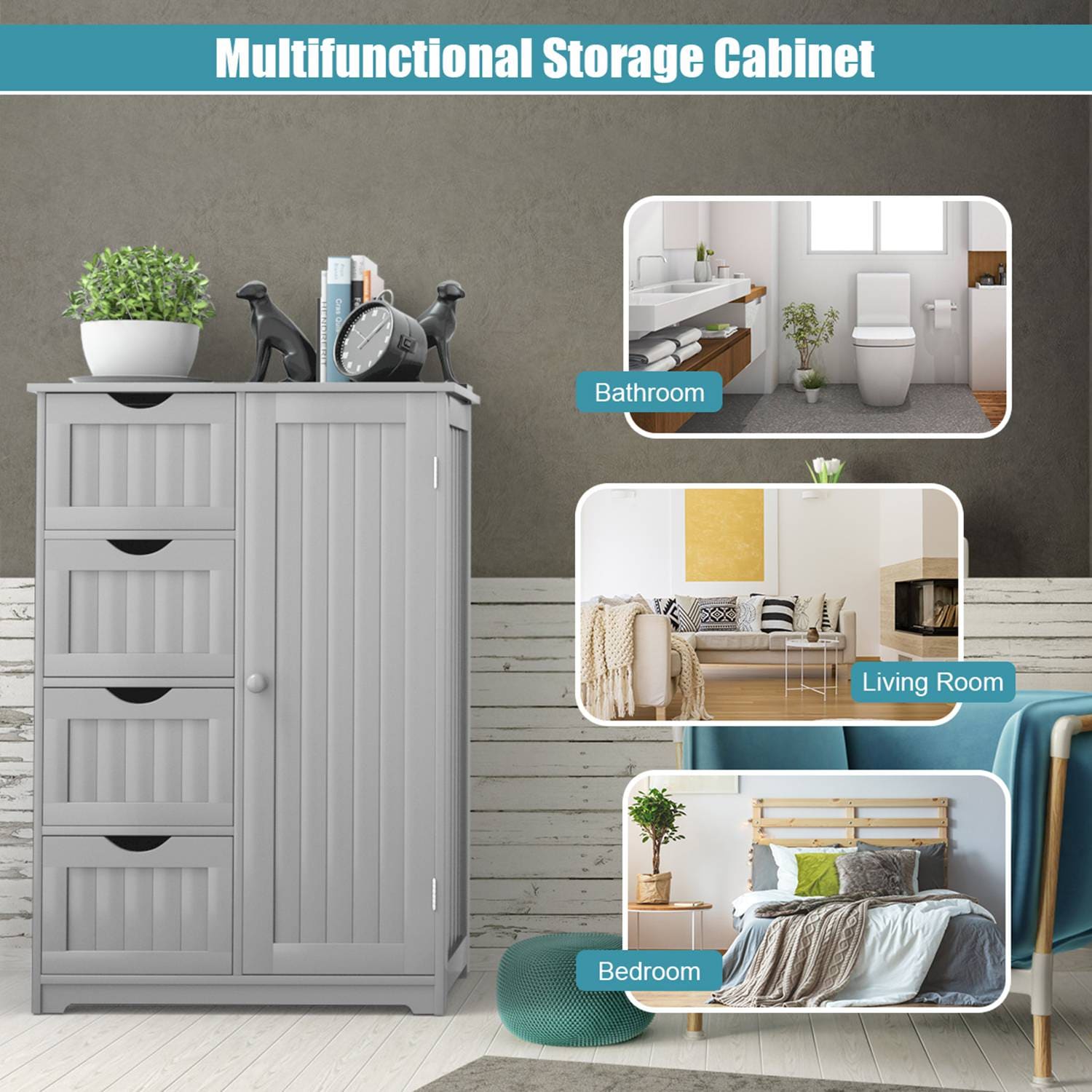 Costway CSHY000142 Bathroom-Medicine-Cabinets - View #4