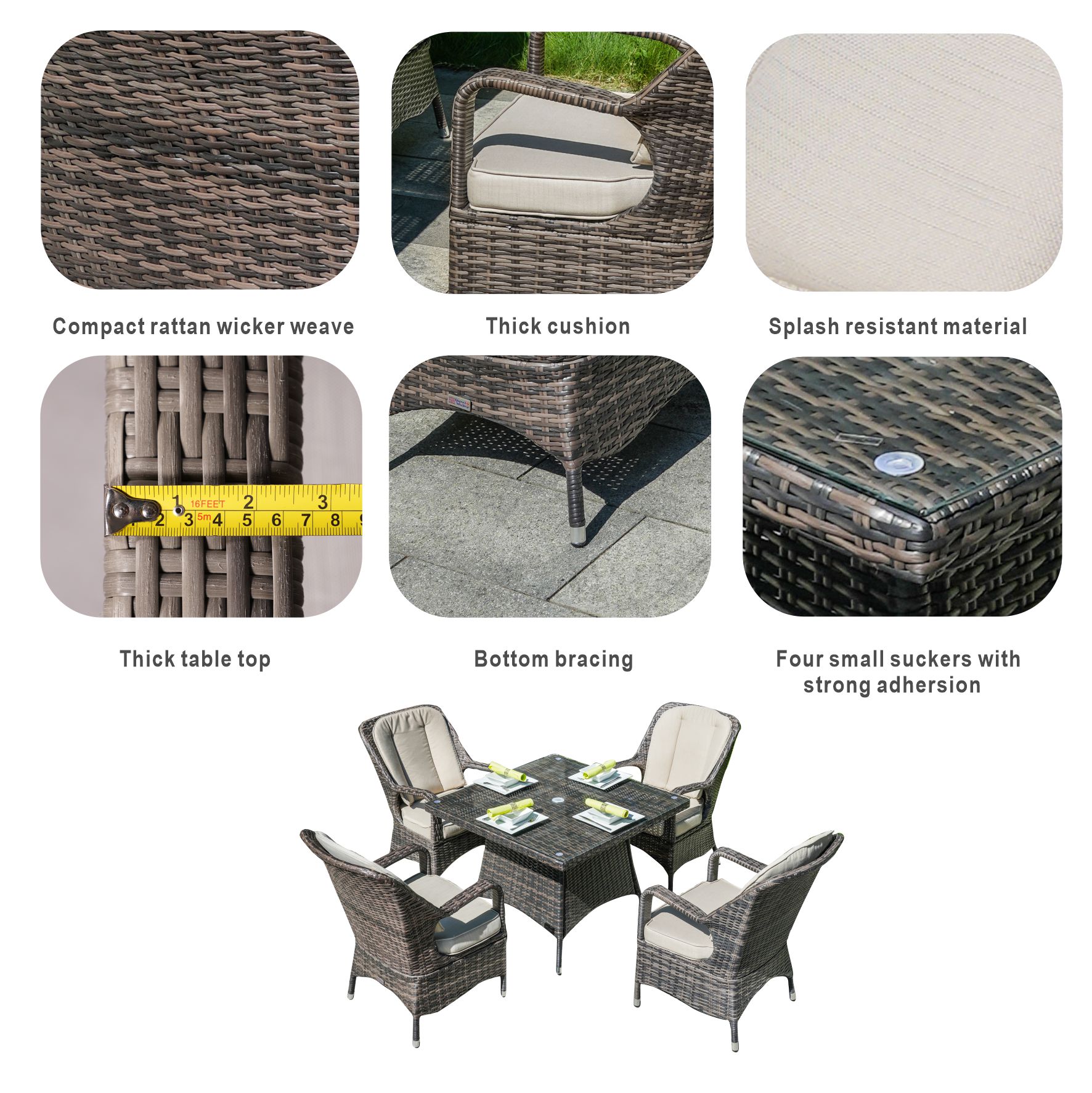 Direct Wicker DWD-1710-BR Patio-Dining-Sets - View #7
