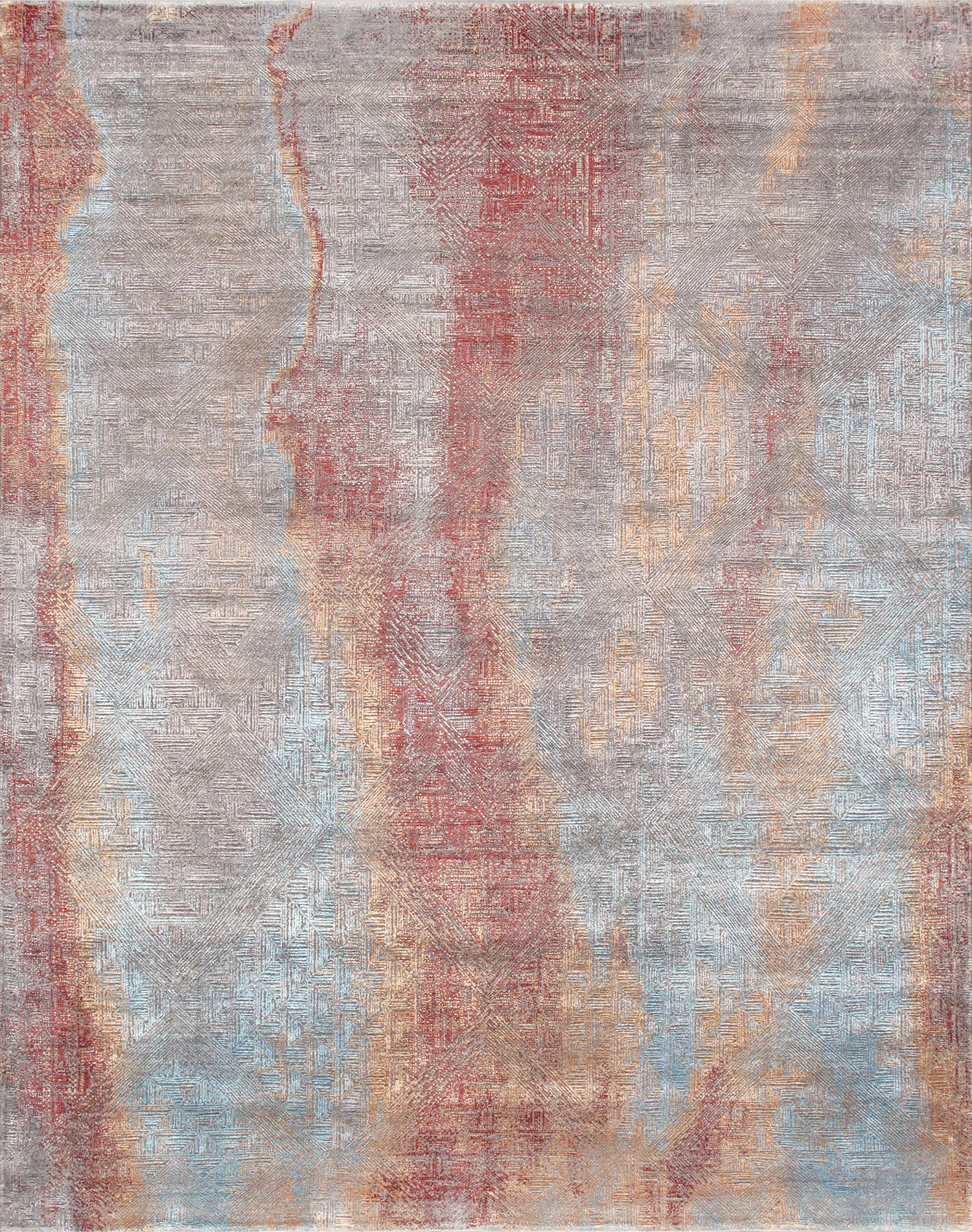 Pasargad Home PS-241 8X10 Cosmo 8 x 10 (ft) Knotted Silk Multicolor Rectangular Indoor Area rug