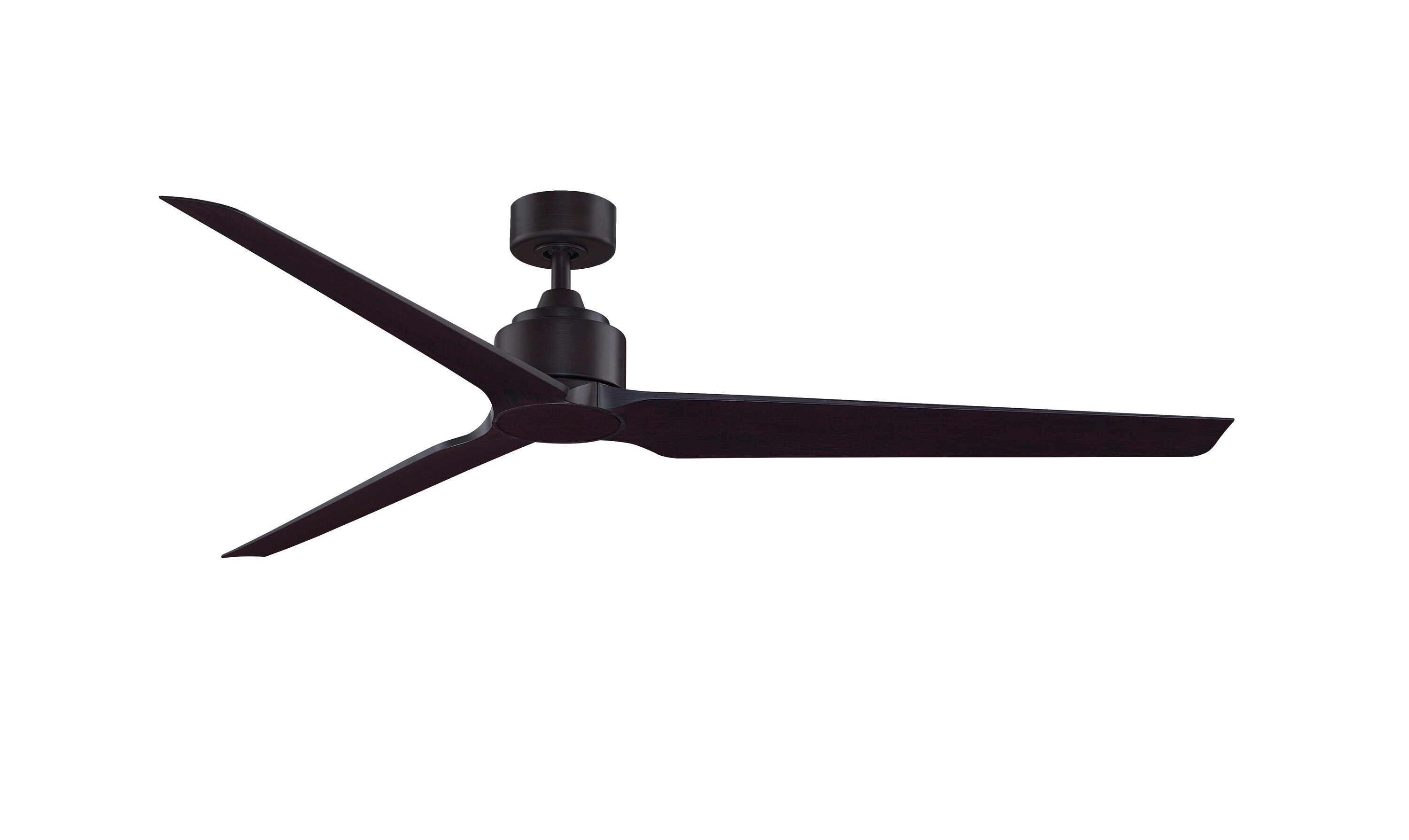 TriAire Custom 72-in Dark Bronze Indoor/Outdoor Smart Propeller Ceiling Fan with Remote (3-Blade) Walnut | - Fanimation FPD8515DZW-72DWAW