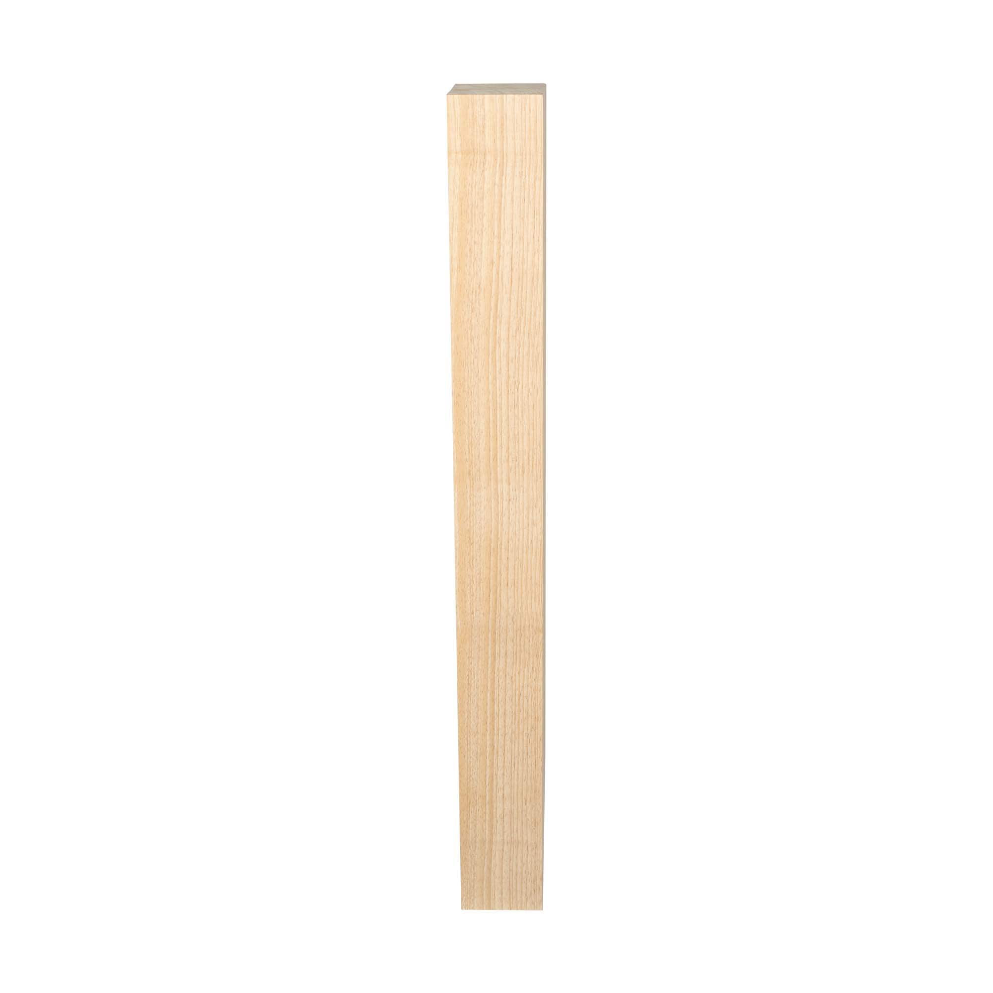 Natural Rubberwood 35.25" Square Table Leg for Furniture Support