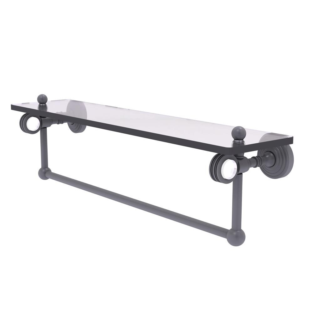 Allied Brass PG-1TBD-22-GYM Pacific Grove Matte Gray Wall mount Bathroom Shelf ( 22-in x 6.4-in x 5-in )