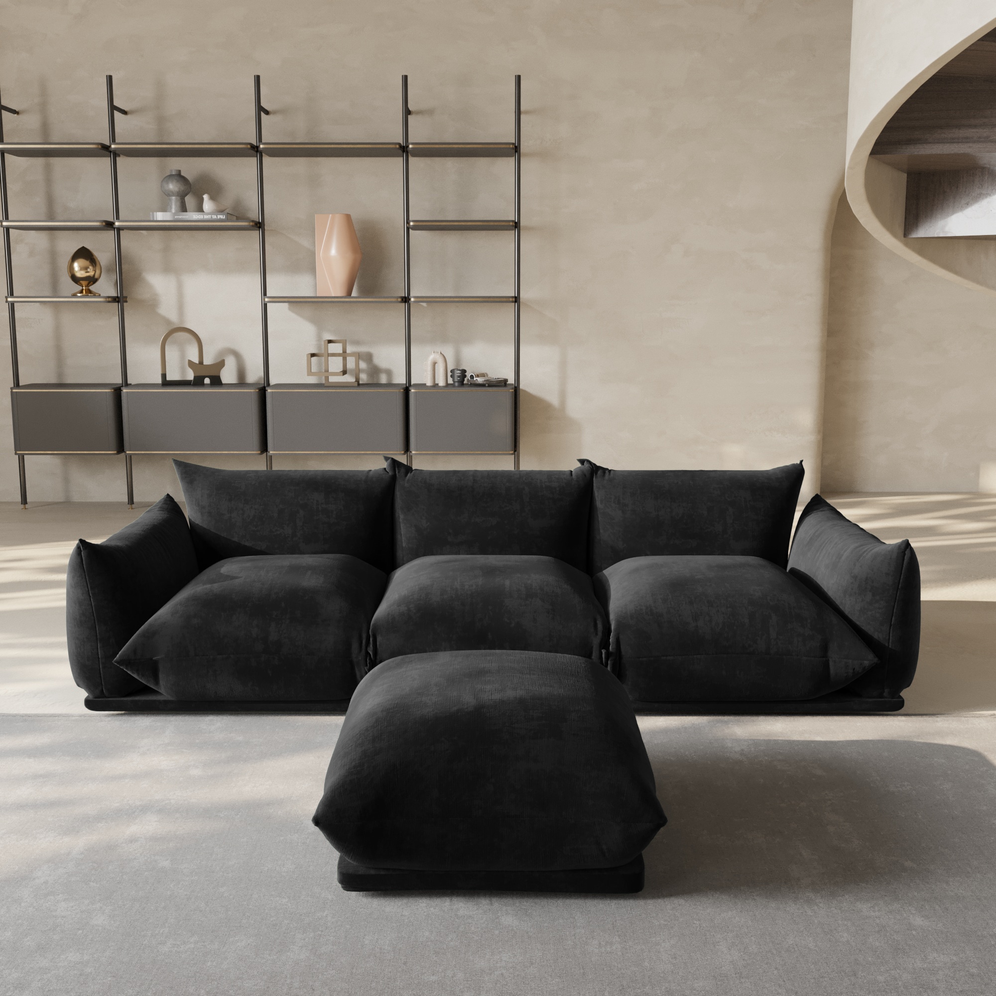 BuotiqHom DH-A-119BK-S3+1 Sofas-Loveseats - View #2