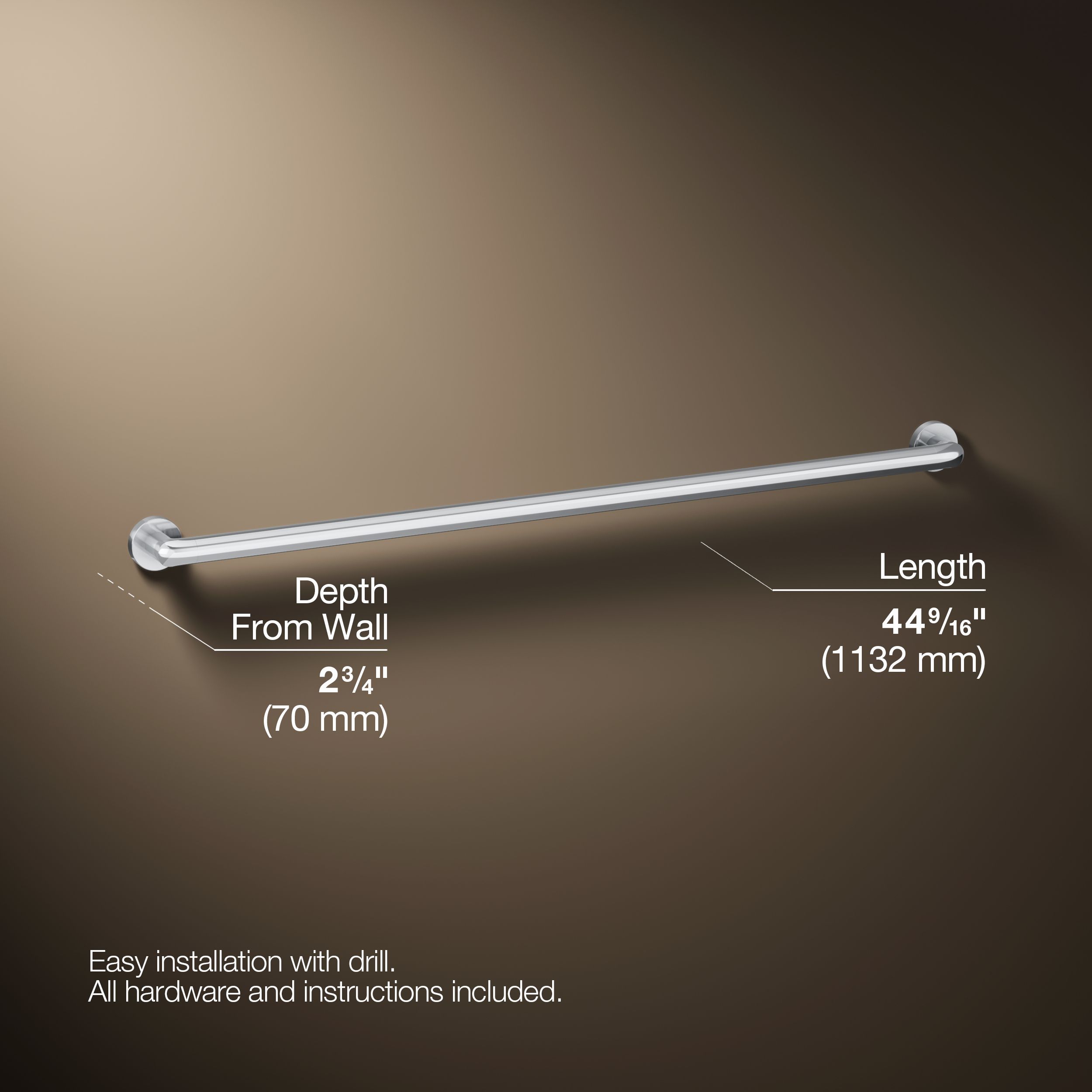 KOHLER K-22824-CP Grab-Bars - View #4