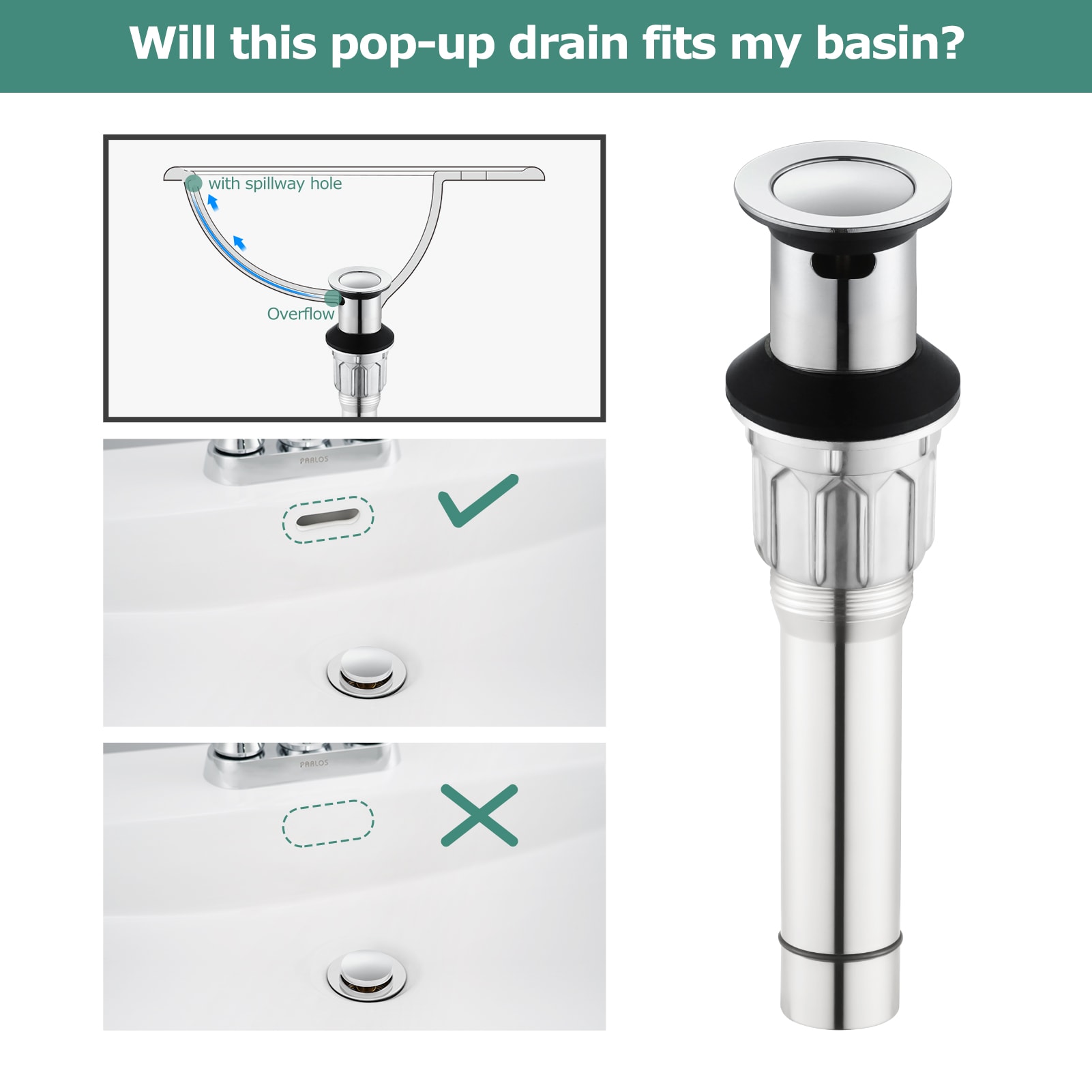 PARLOS 2108501 Popup-Drains-Accessories - View #4