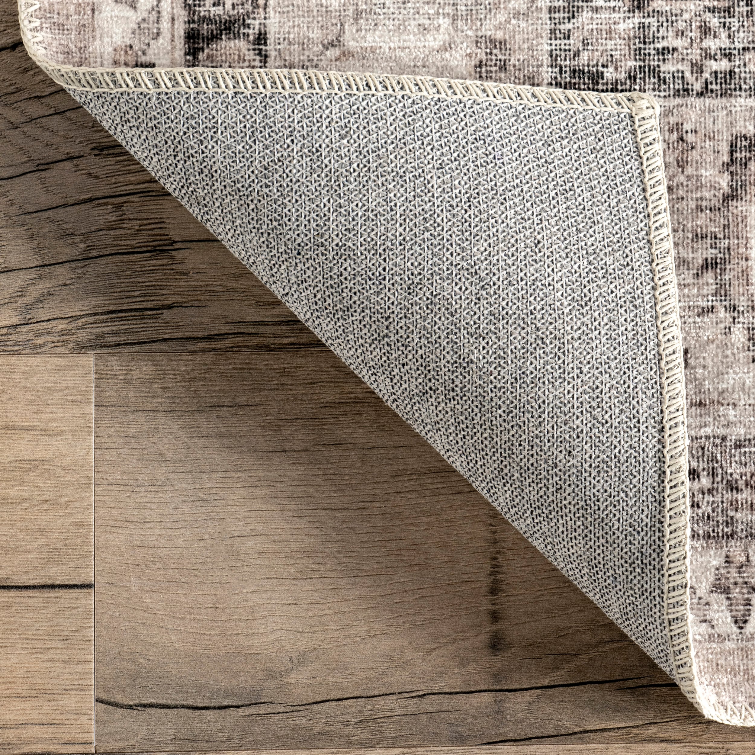 Davi Gray 9' x 12' Washable Synthetic Area Rug