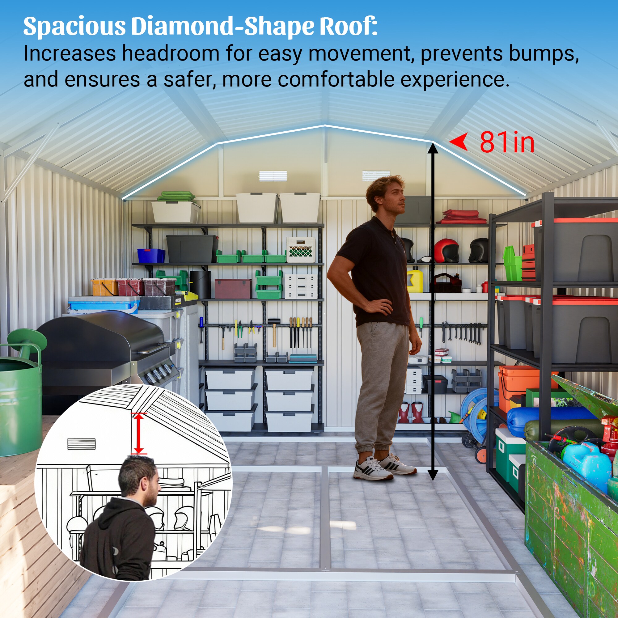 Anysun AS-PM01M09028-K6 Metal-Storage-Buildings-Sheds - View #5