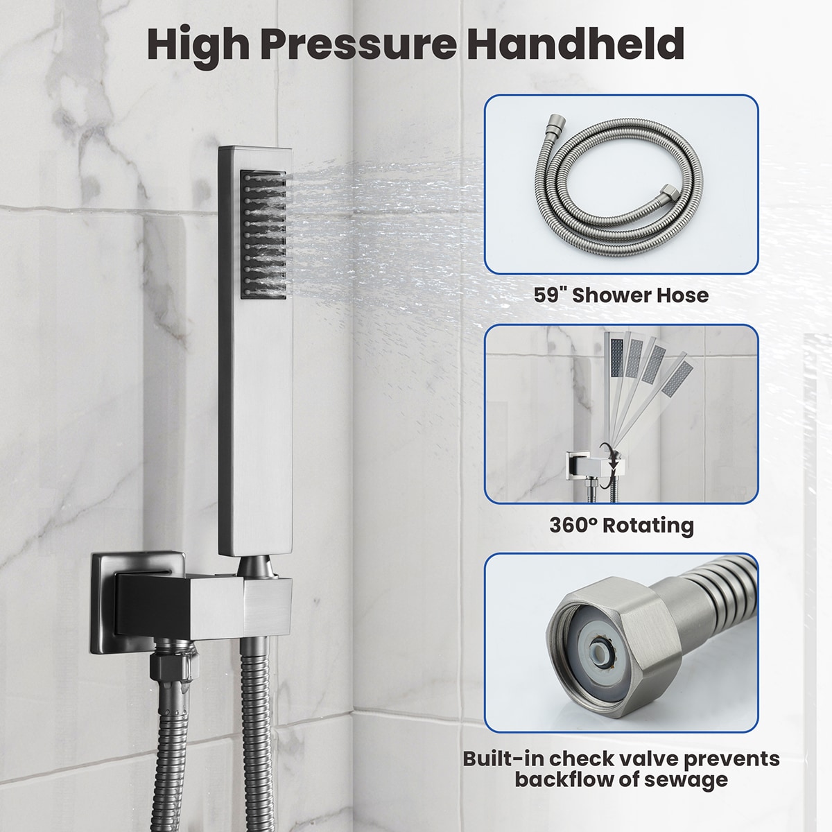 Mondawe AM-S008AC-10BN Showerhead-Bar-Panels - View #9