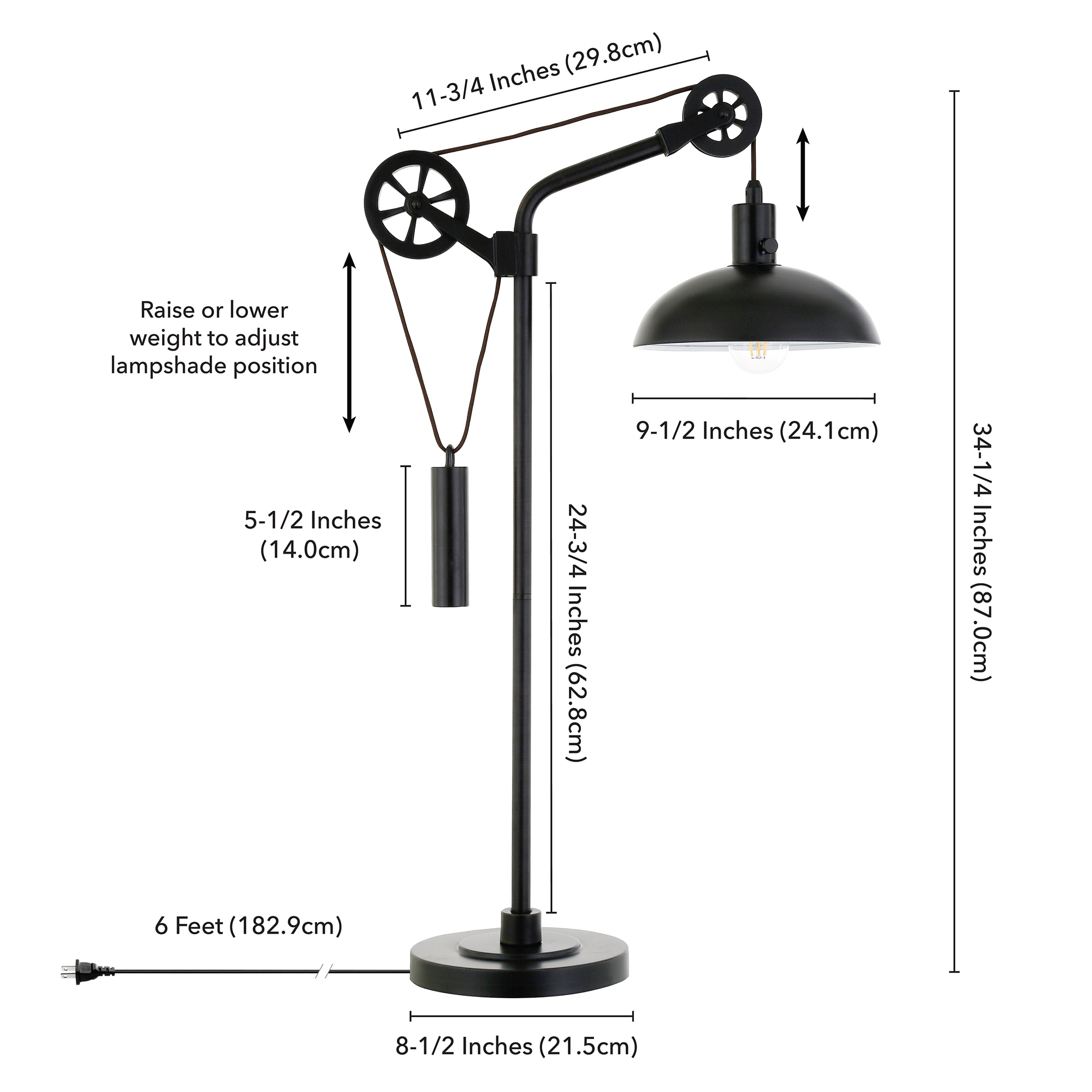 Hailey Home Neo 33-in Blackened Bronze Table Lamp with Metal Shade in the  Table Lamps department at Lowes.com