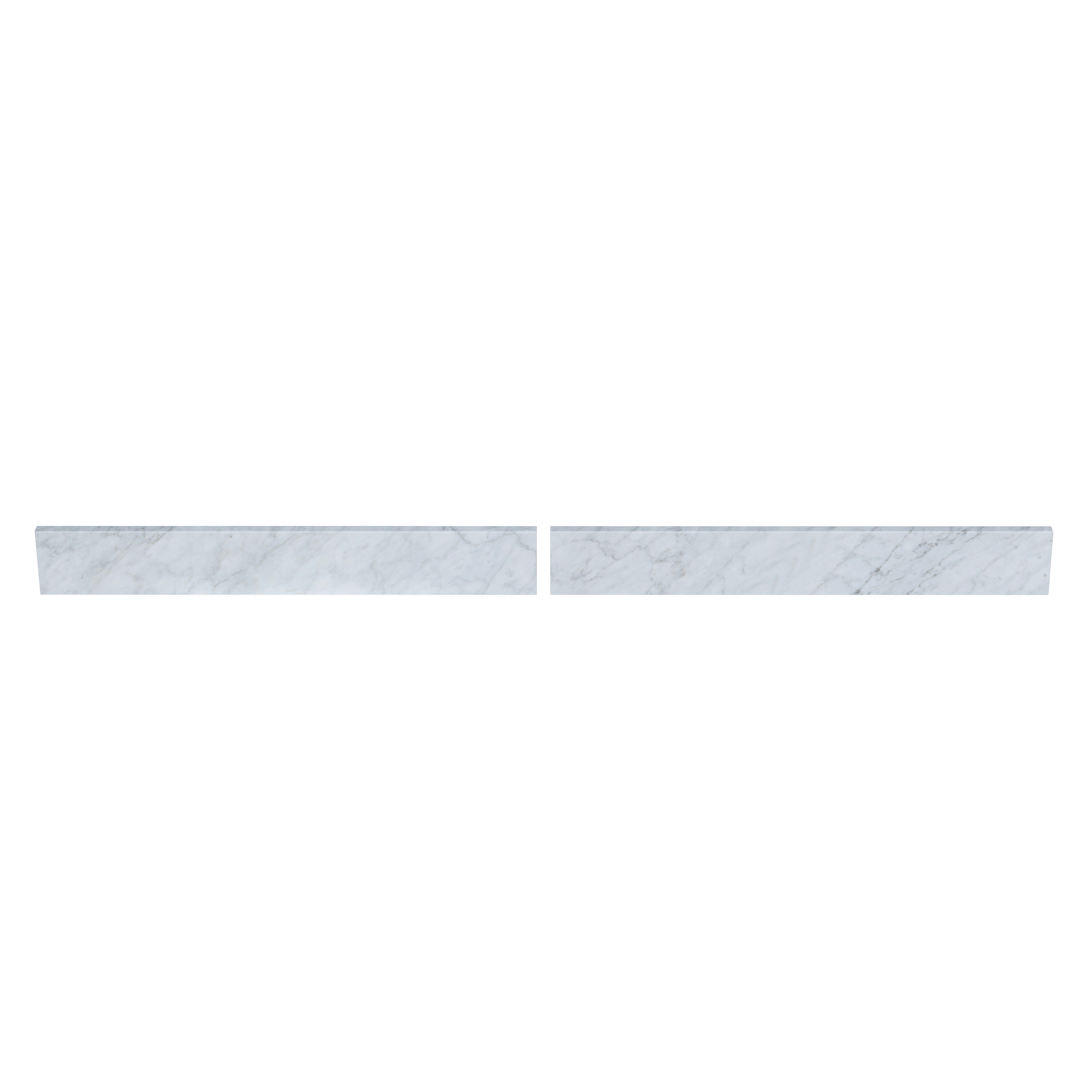 TJAmerican TJ72-40BS300 (2-Pieces of 36 in.) 4-in H x 72 L White Carrara Natural marble Bathroom Backsplash