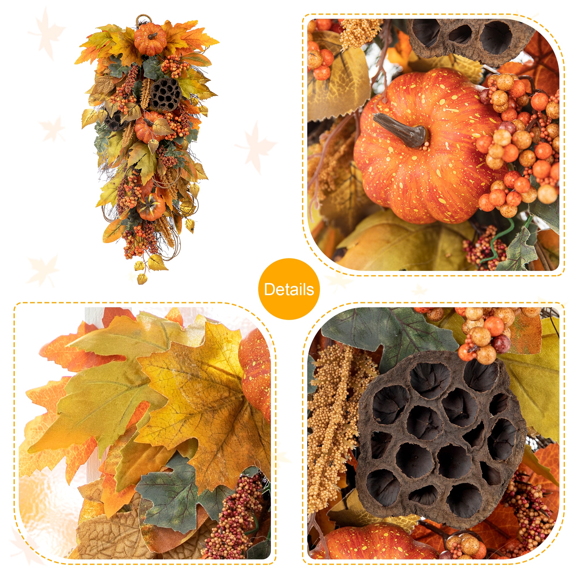 Glitzhome 2019500014 Indoor-Thanksgiving-Decor - View #7