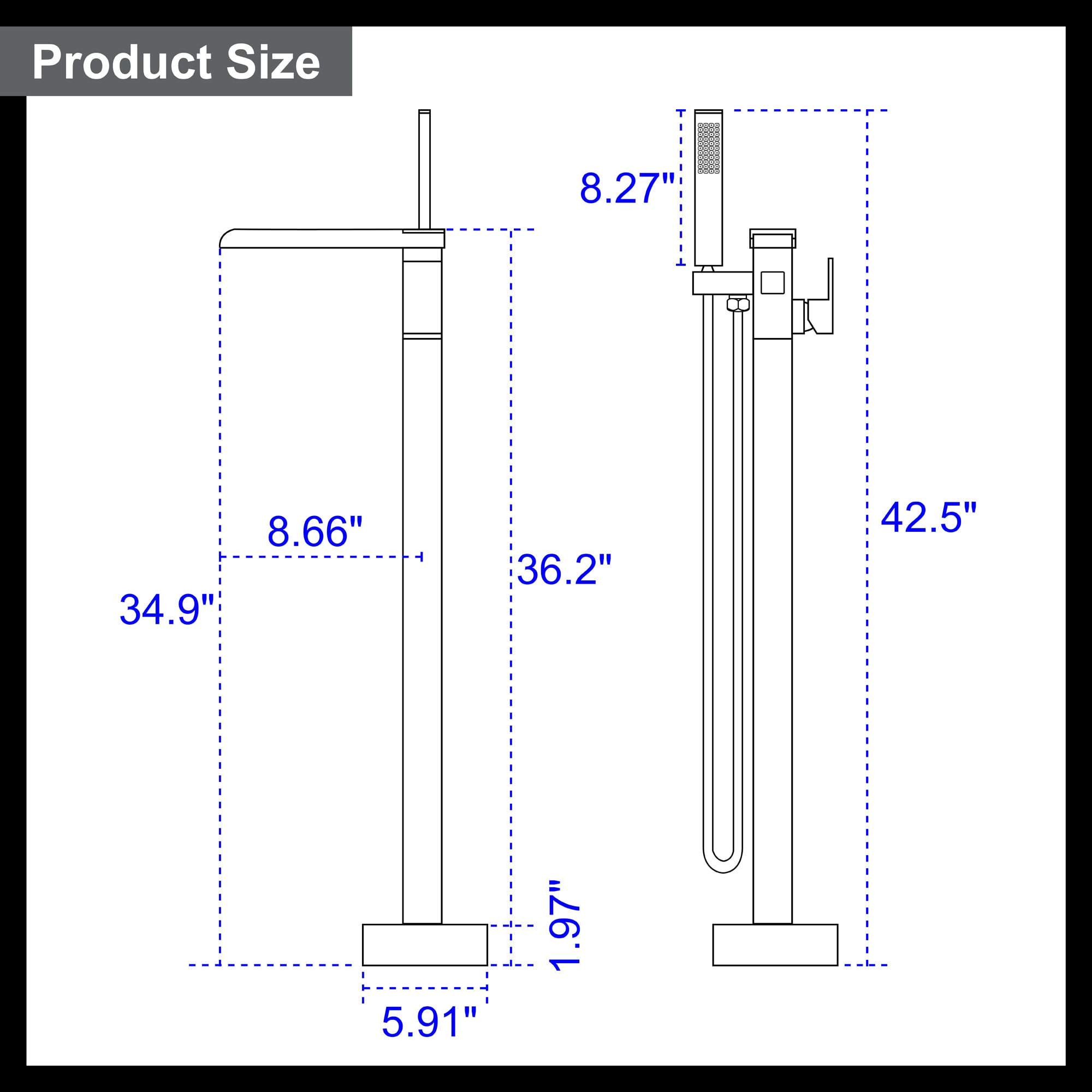 AAZJ NBC-CM64216CL Roman-Tub-Faucets - View #10