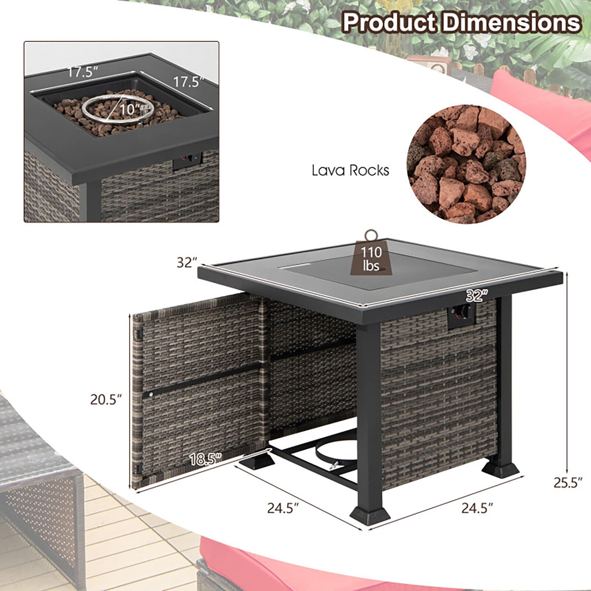 CASAINC WFEHFP-03-A Outdoor-Gas-Firepits - View #4