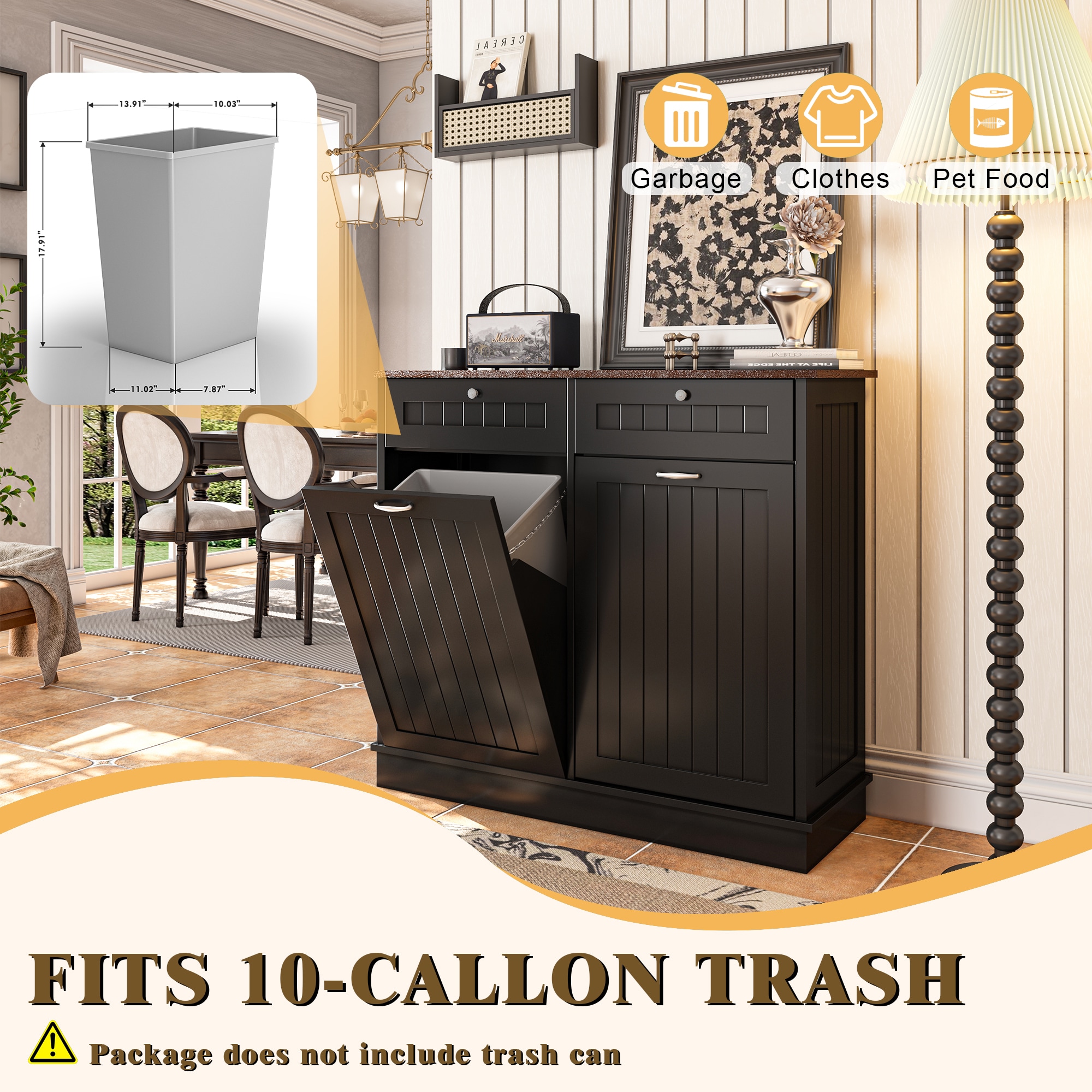 LOVMOR SF-Y-TC-B Pullout-Trash-Cans - View #8