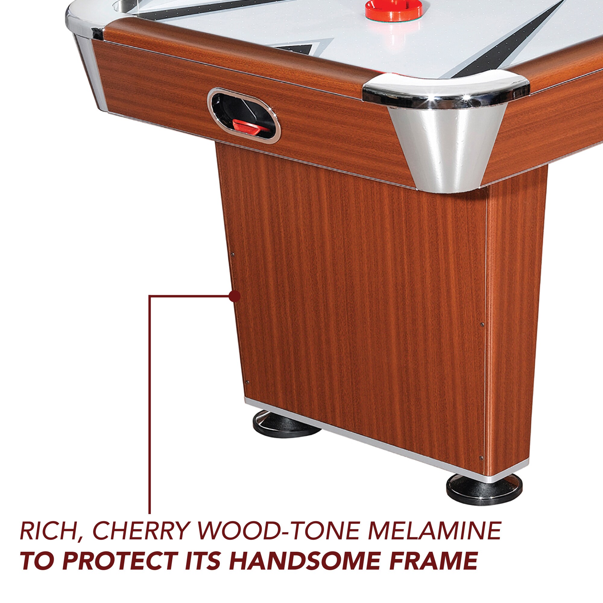 Hathaway Midtown Freestanding Composite Air Hockey Table in the Air