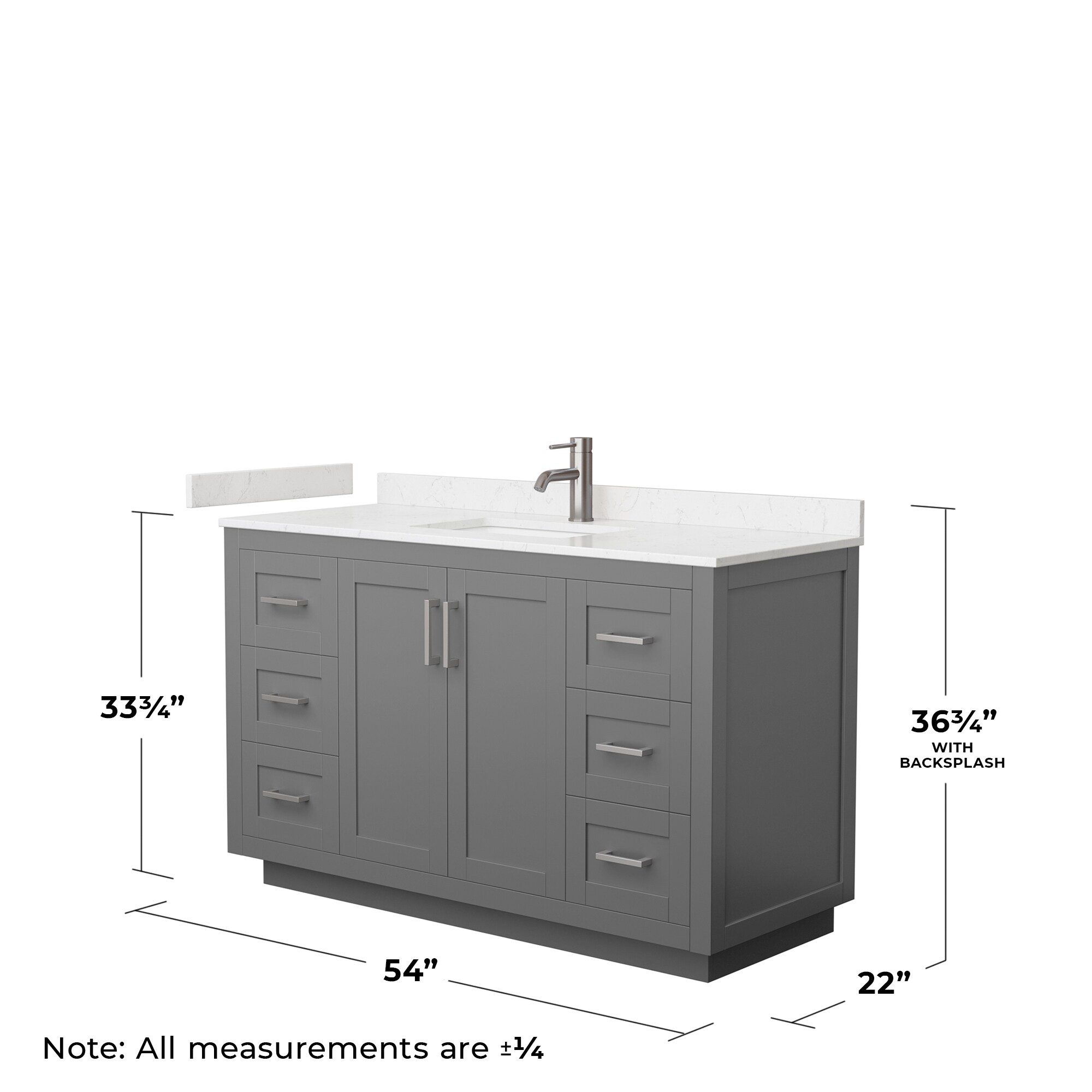 Wyndham Collection WCF292954SKGC2UNSMXX Bath-Vanity-Combo - View #5