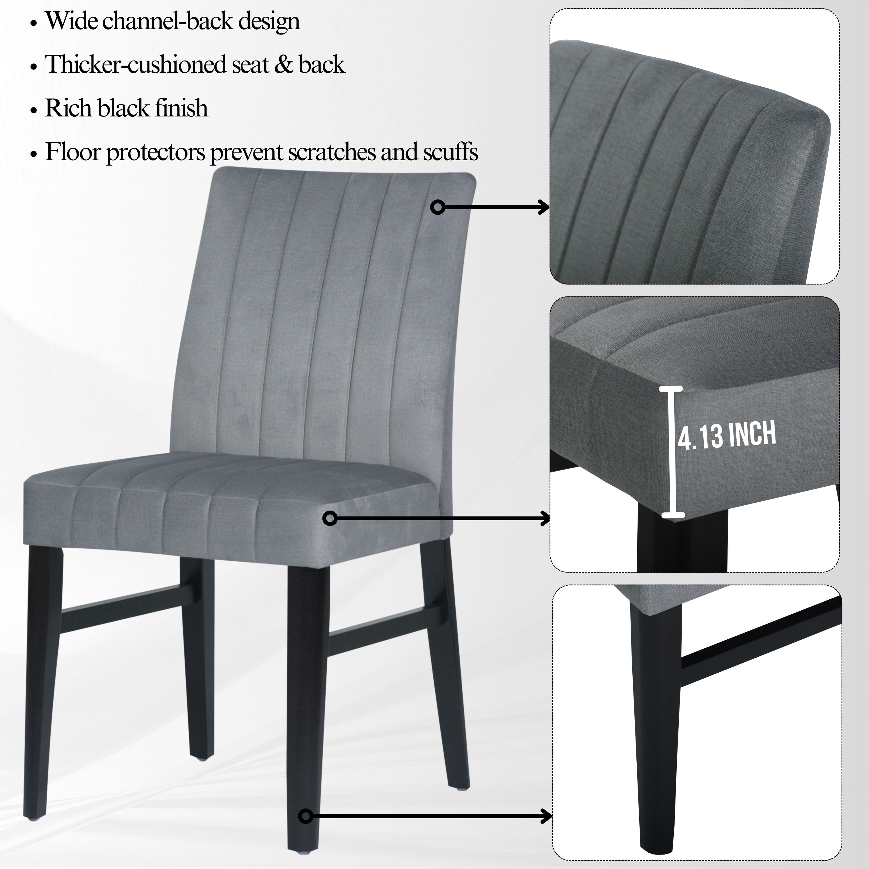 Roundhill Furniture C056GY Dining-Chairs - View #9
