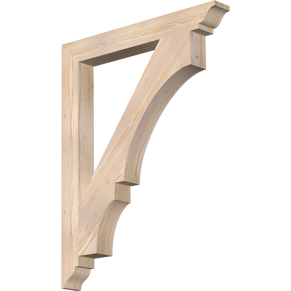 Ekena Millwork BKT04X30X38BOA01SDF Balboa traditional smooth 3-1/2-in x 30-in x 38-in Douglas fir Brown Wood Standard bracket