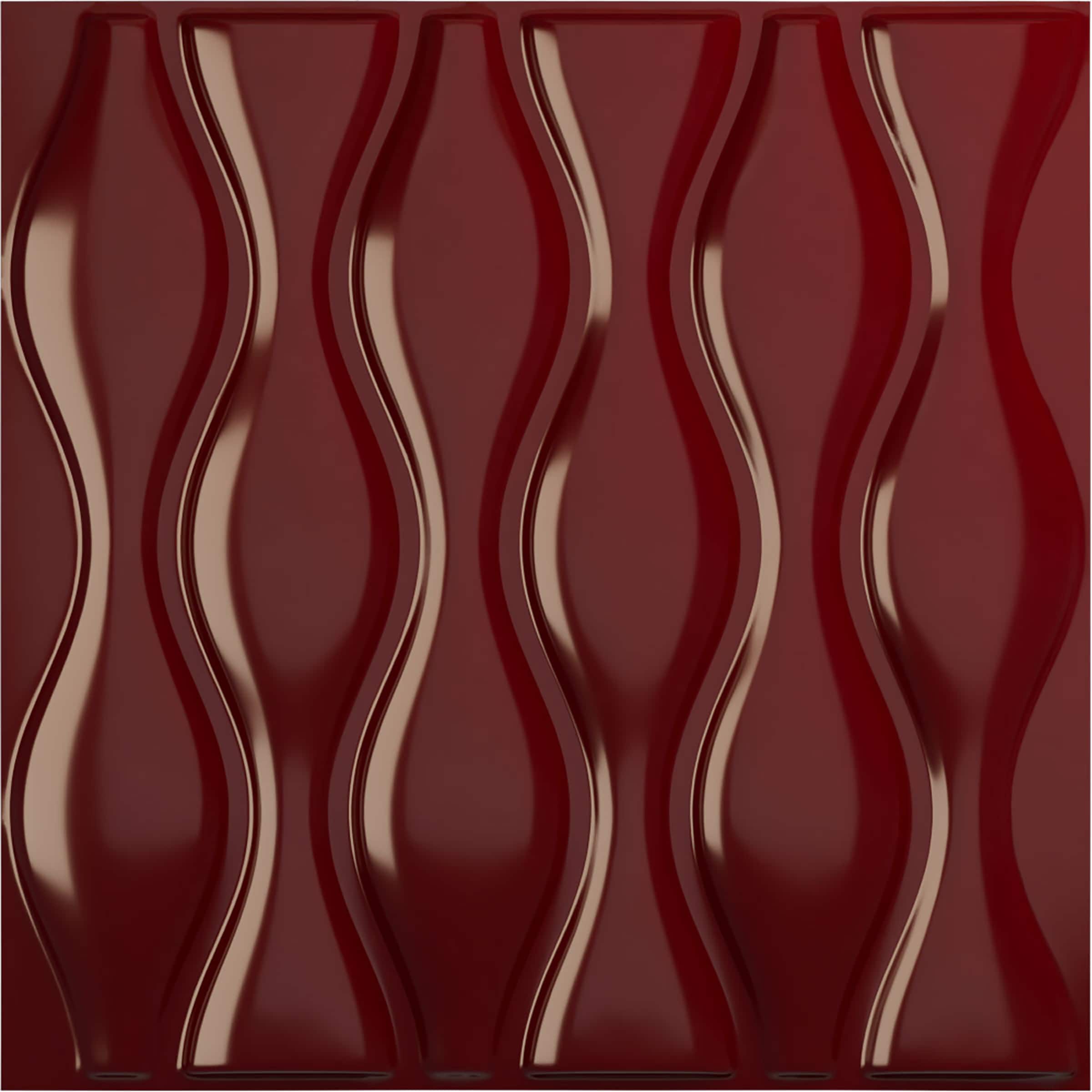 Ekena Millwork WP20X20AIHML-CASE-12 19-5/8-in x 19-5/8-in Embossed Paintable/Stainable Red PVC Wall Panel ( 12 -Pack, Covers