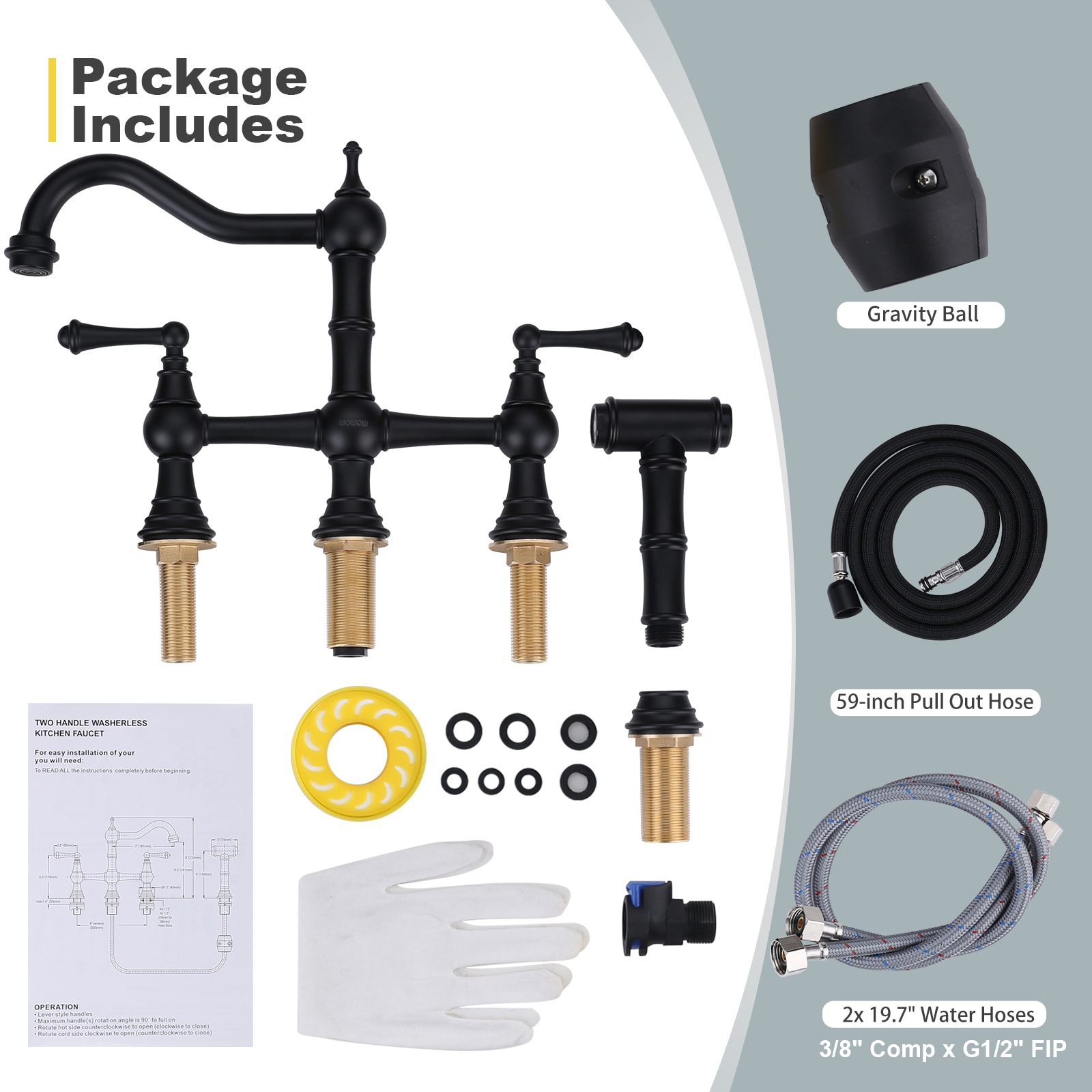 WOWOW 23115A1B-LW Kitchen-Faucets - View #7