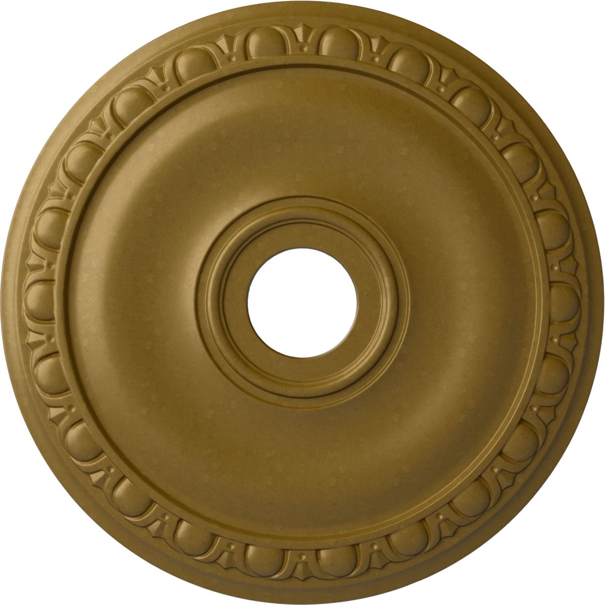 Ekena Millwork CM20JAGLS Jackson 20-in W x 20-in L Painted Gold Polyurethane Whole Ceiling Medallion