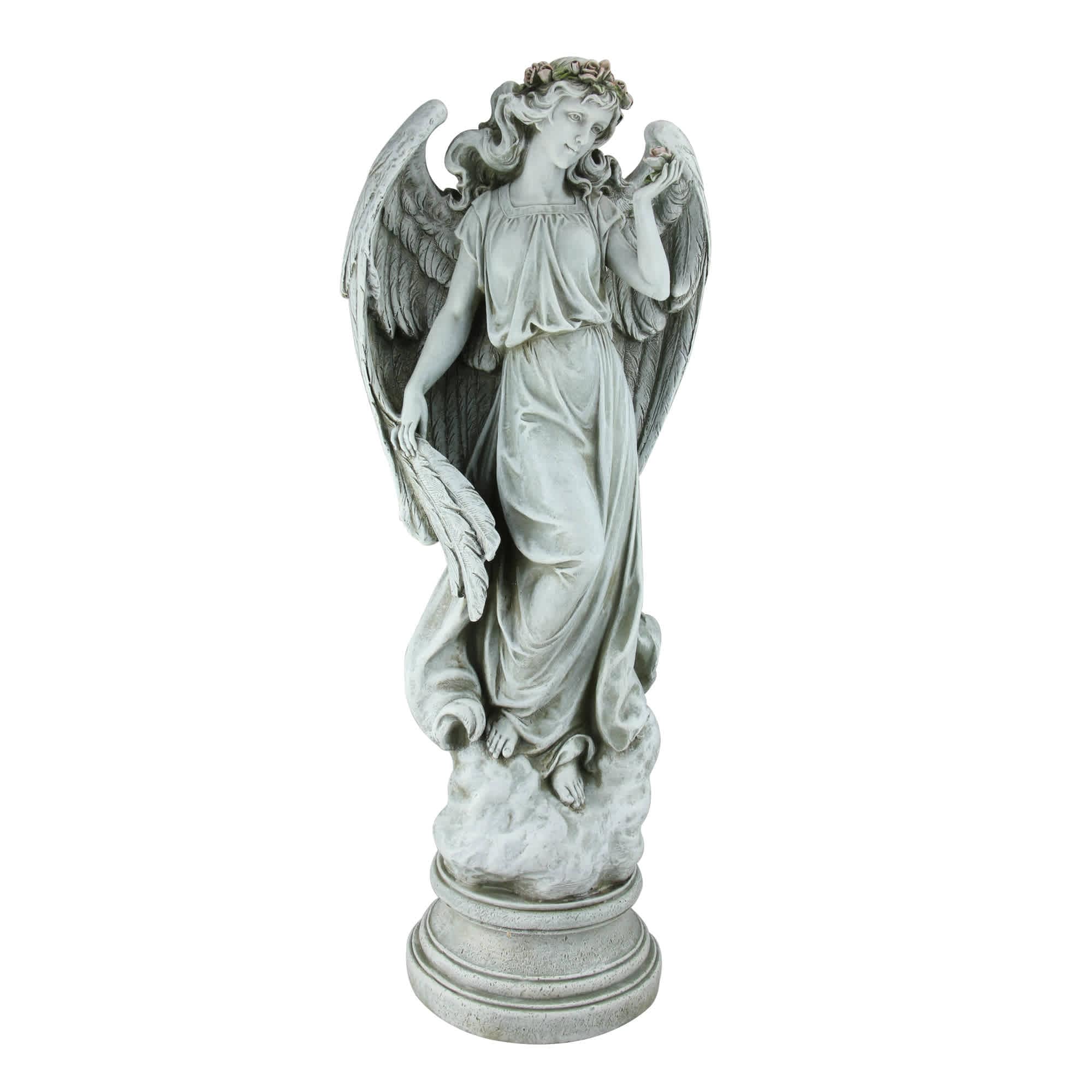 Roman 27.5 inch Joseph Studio Inspirational Angel Decorative Outdoor Garden Patio Statue