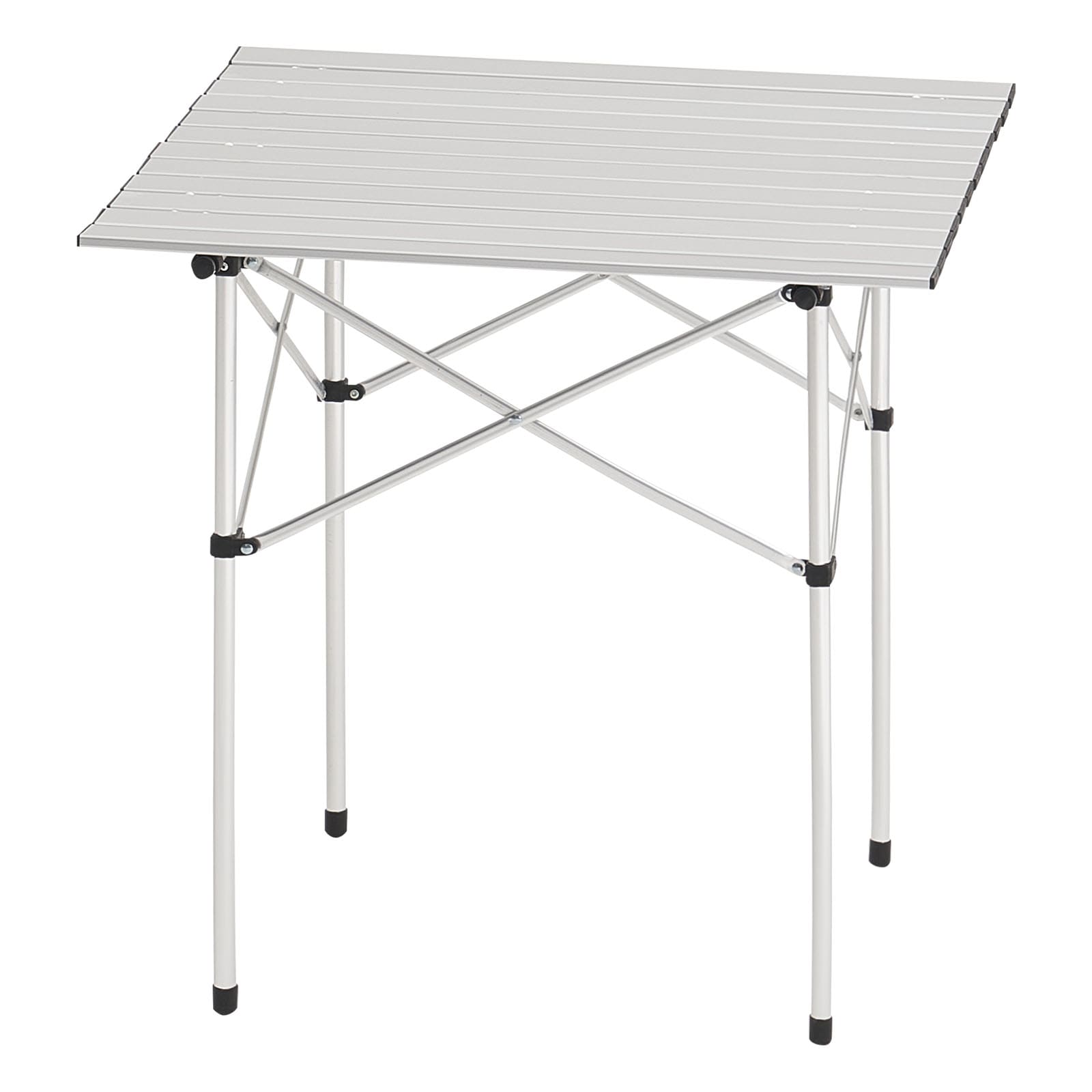 VEVOR Folding Camping Table Portable Roll Up Side Tables Small Lightweight Aluminum Beach Table Compact with Carry Bag for Outdoor Cooking Tailgating Grilling Picnic Travel Silver