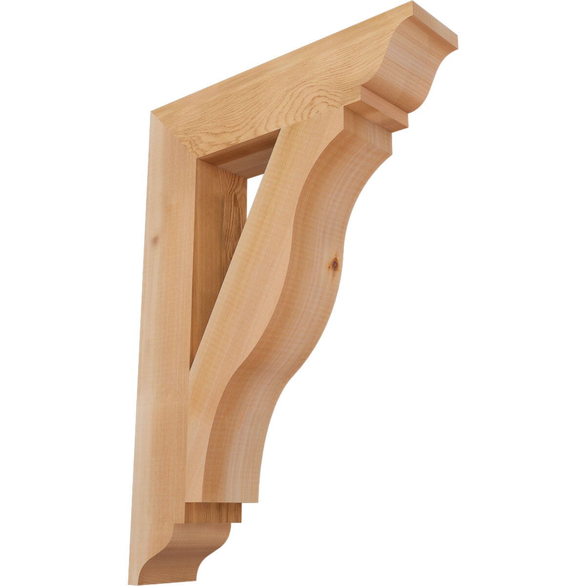 Ekena Millwork BKT04X18X26FST01SWR Funston traditional smooth 3-1/2-in x 18-in x 26-in Western red cedar Brown Wood Standard bracket