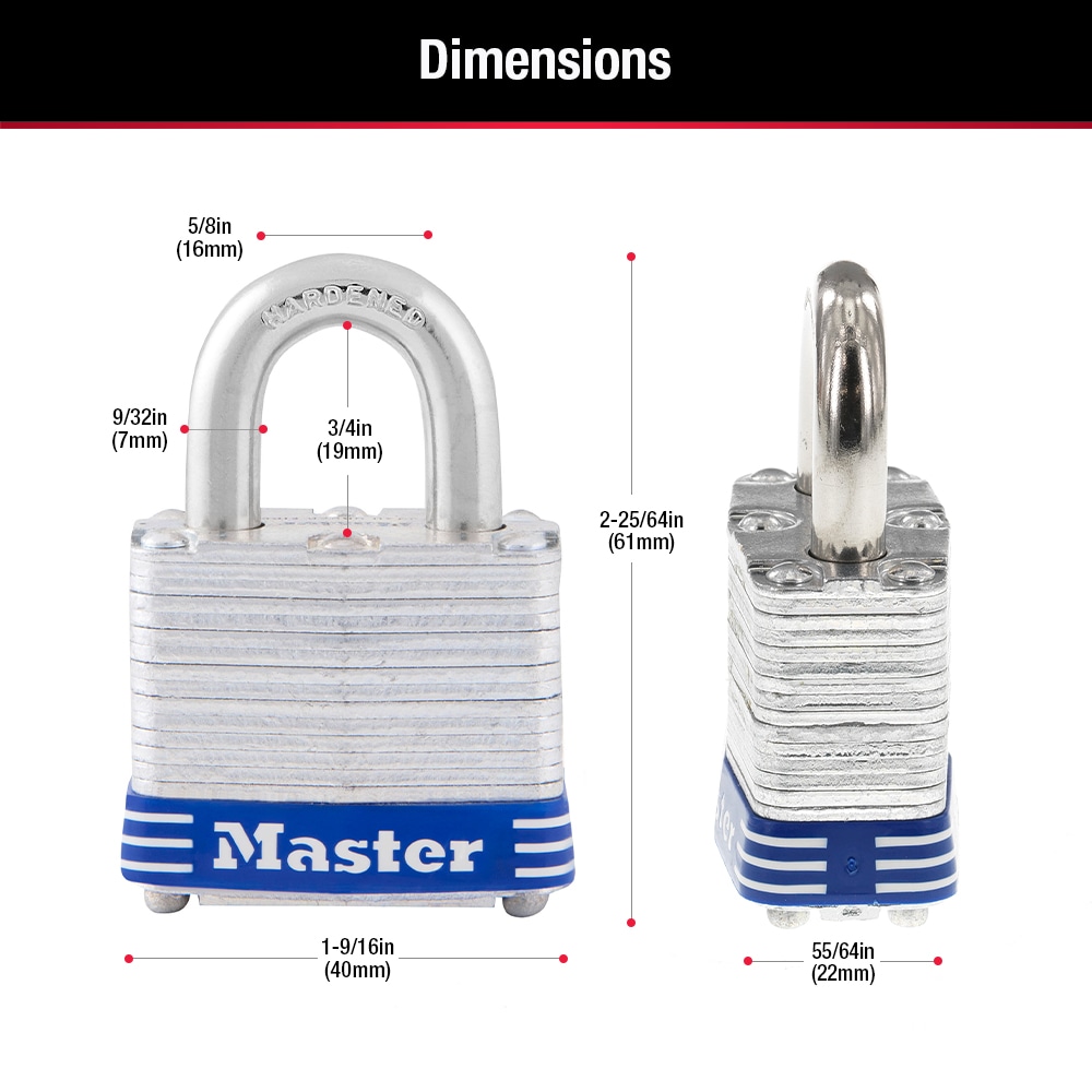 Master Lock 3008DHC Padlocks-Locks-Cables - View #6