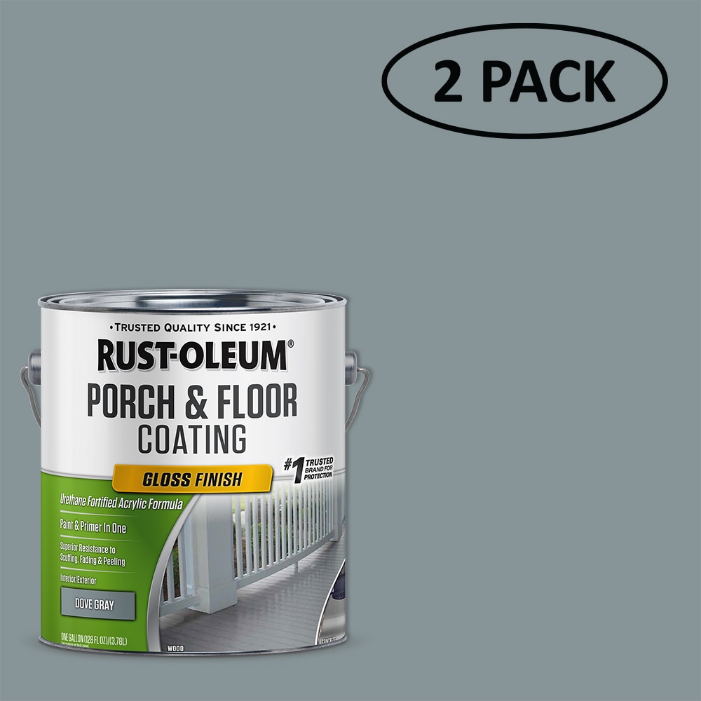 Rust-Oleum 320473SOS Porch and Floor Dove Gray Gloss Interior/Exterior Porch and Floor paint ( 1-gallon )