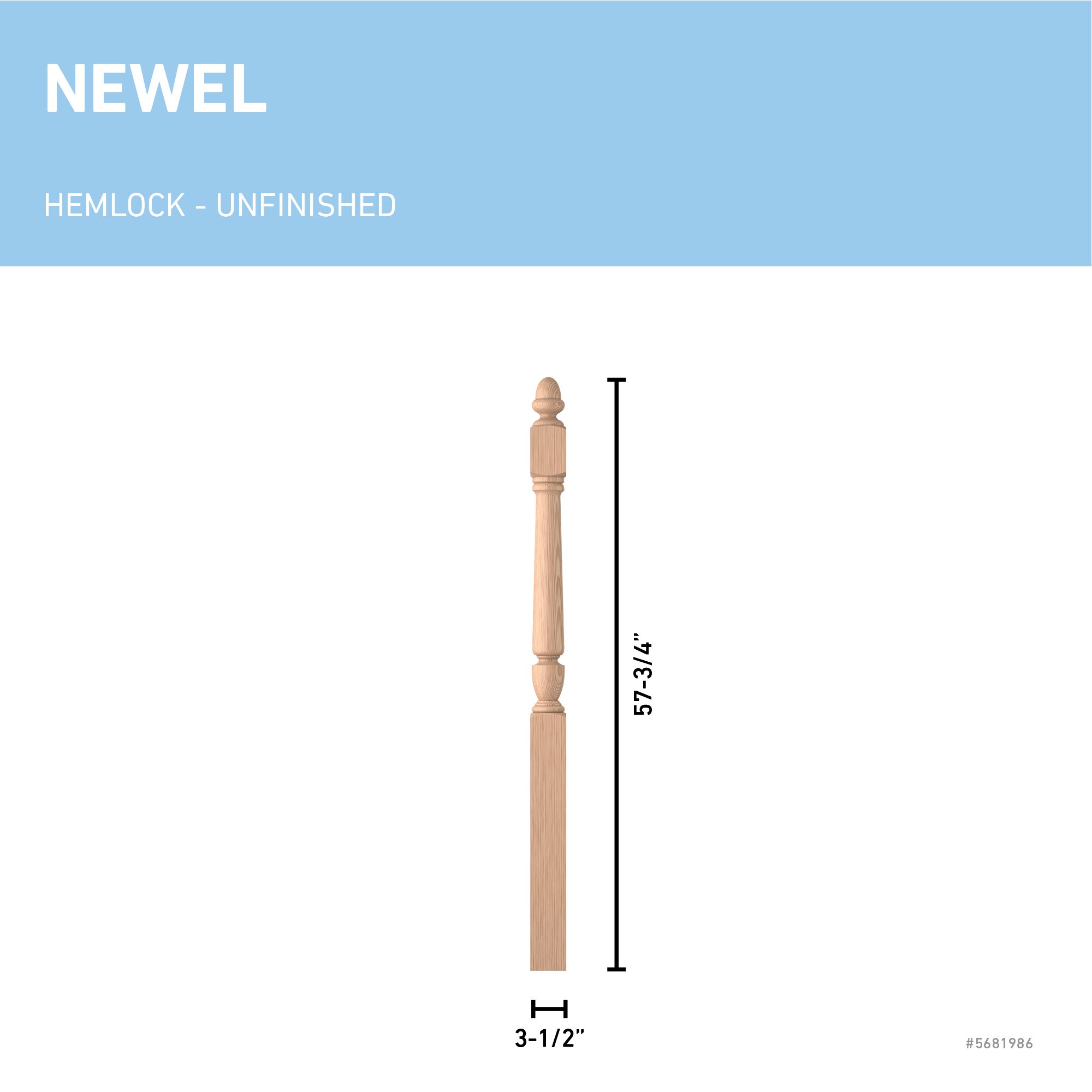 L.J. Smith Stair Systems LJP-3042-H Interior-Stairpart-Newel-Posts - View #3