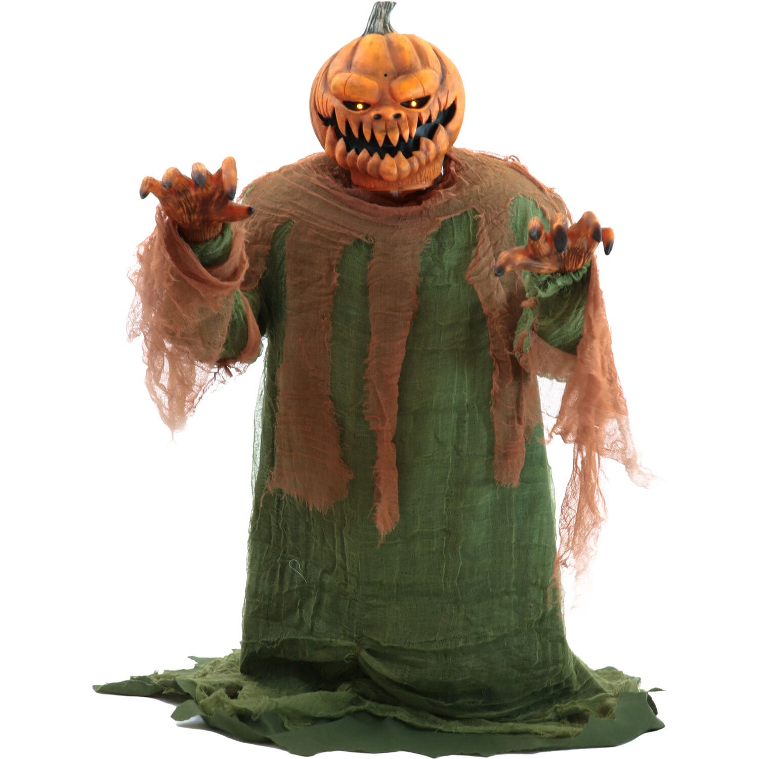 Haunted Hill Farm Freestanding Talking Lighted Scarecrow Animatronic in ...