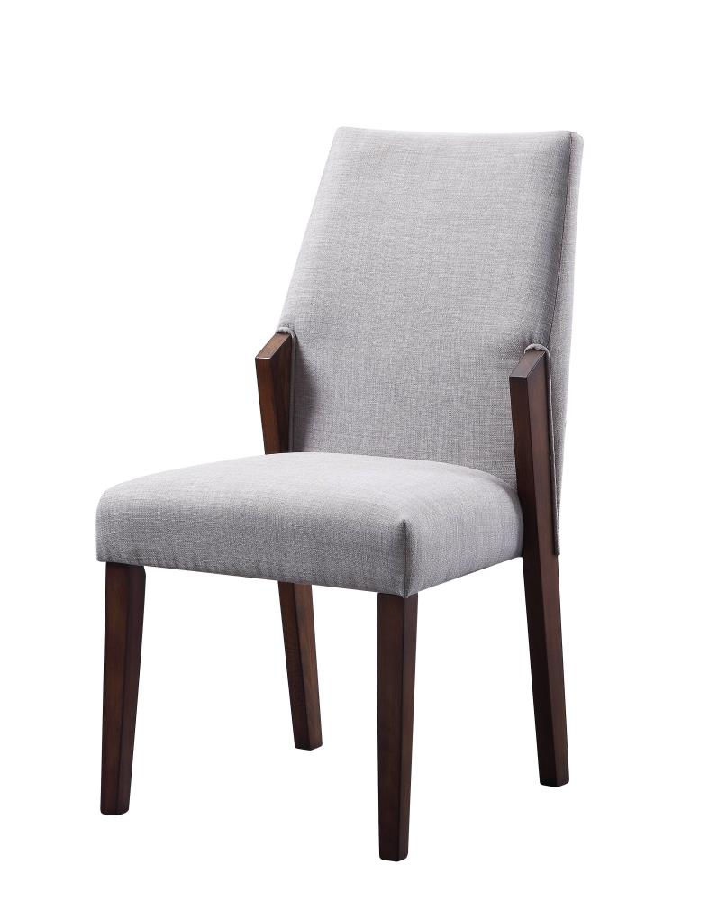 ACME FURNITURE 72297 2 Benoit (Bernice) Modern Fabric and Brown Accent Chair