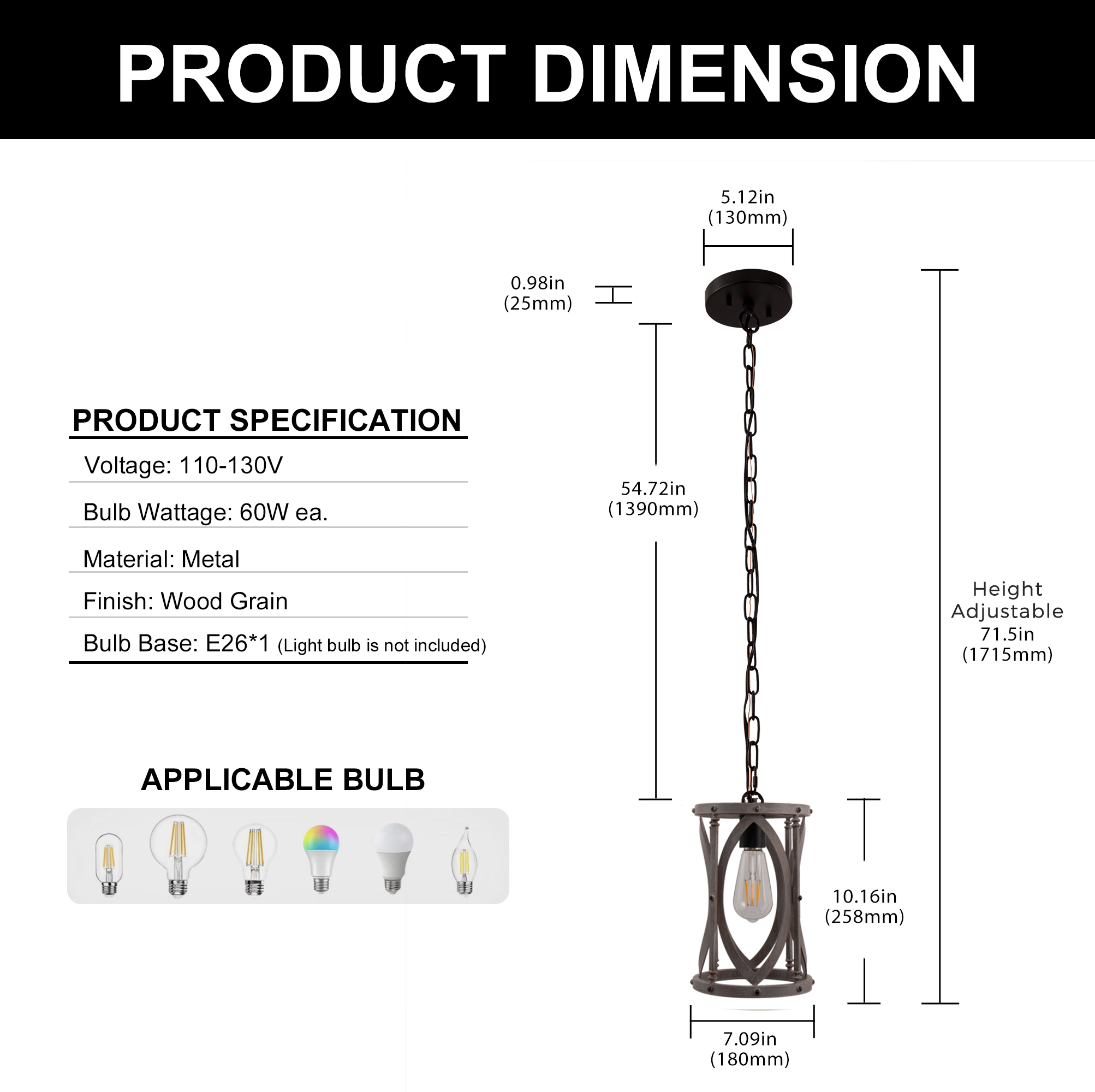 YANSUN LA-HH-CX16201AGW-11 Pendant-Lights - View #5