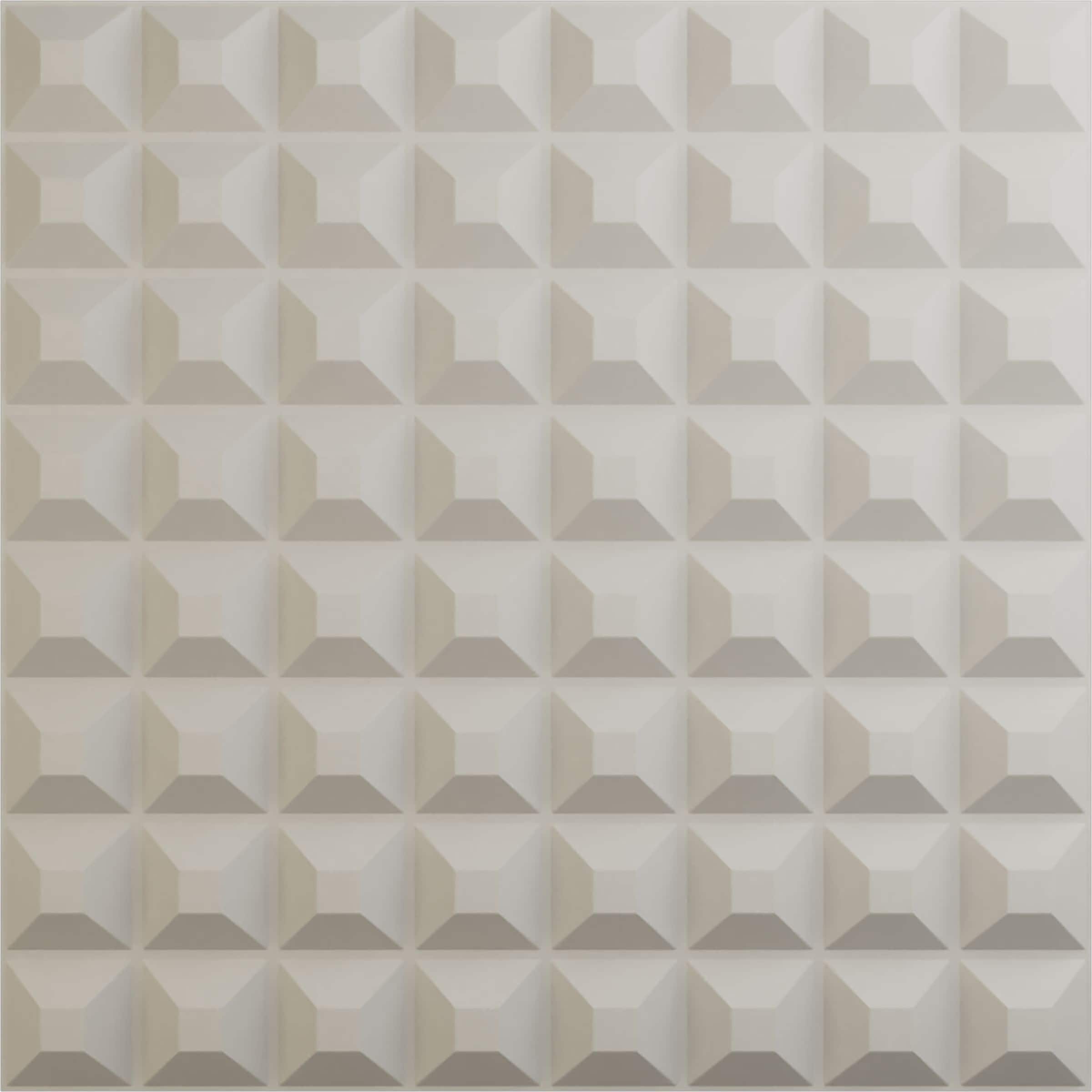 Ekena Millwork WP20X20BRGBW 19-5/8-in x 19-5/8-in Embossed Paintable/Stainable Off-white PVC Abstract Wall Panel ( 2.67-sq ft )