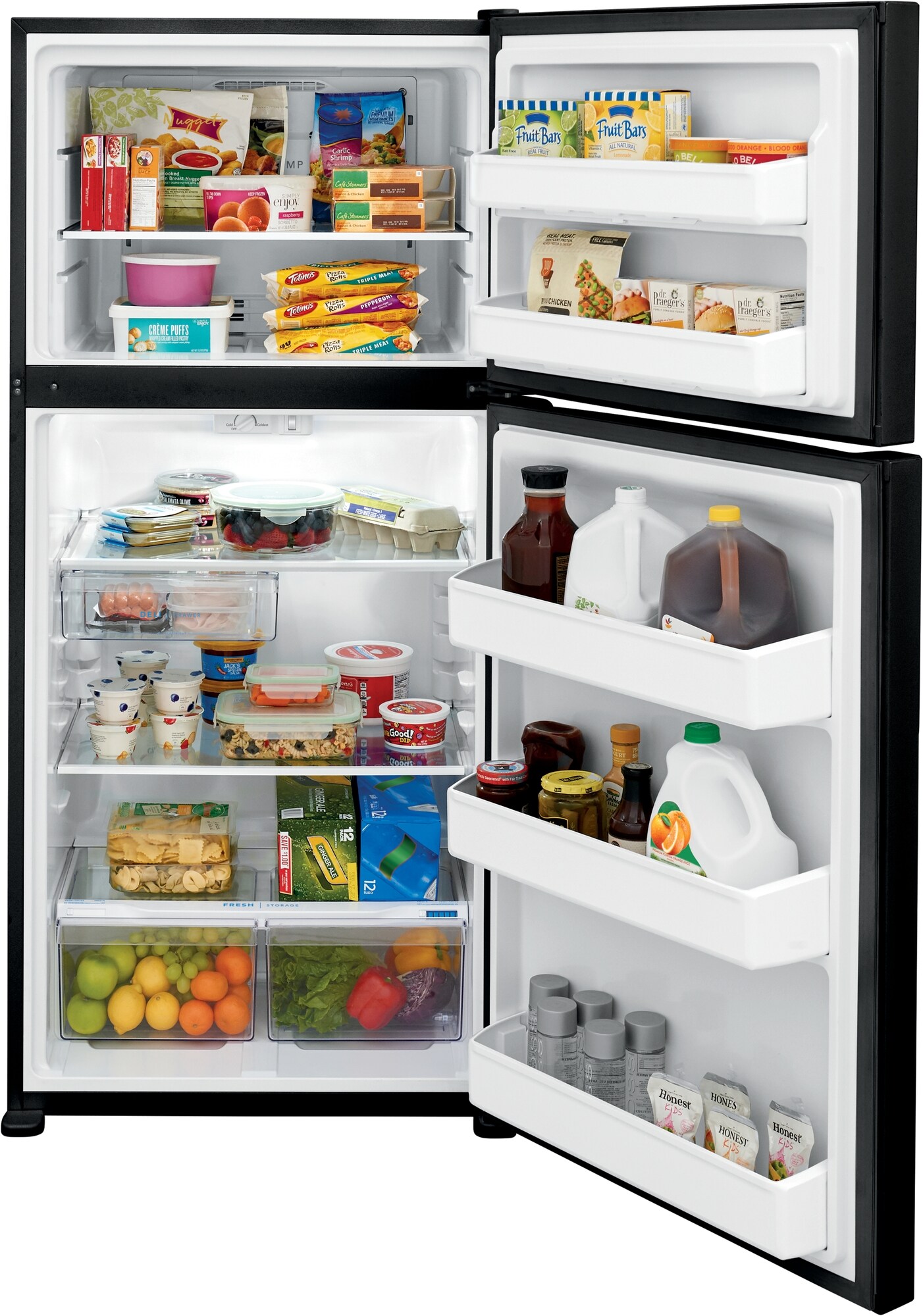 Frigidaire 18.3-cu ft Top-Freezer Refrigerator (Black) in the Top ...