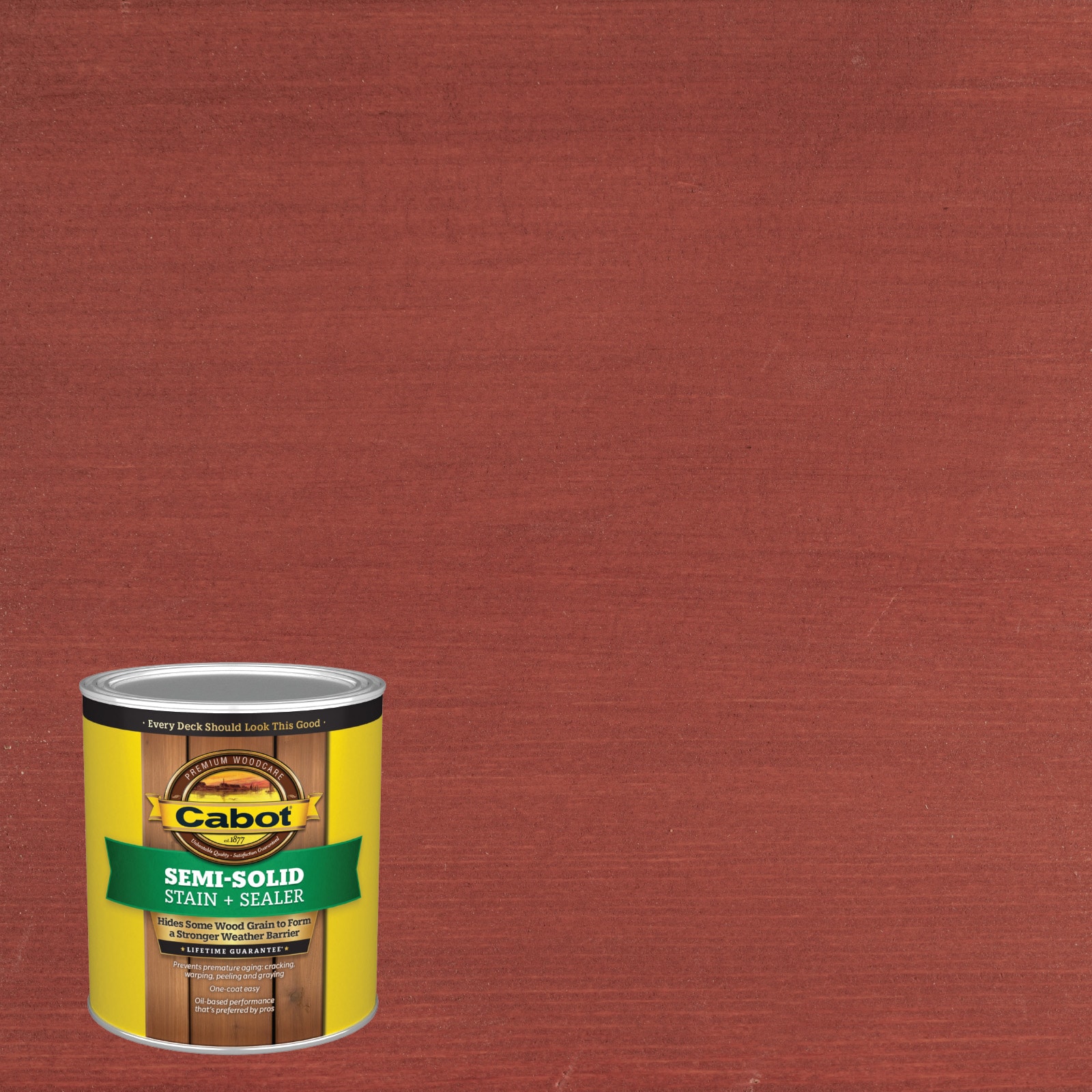Cabot Barn Red Semi-solid Exterior Wood Stain and Sealer (1-Gallon) in the  Exterior Stains department at